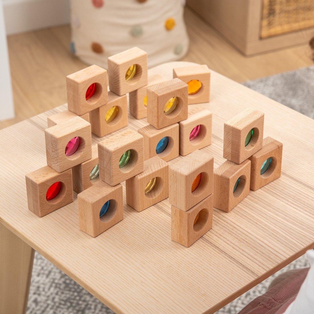 Wooden Kaleidoscope Blocks – Baby Toys & Activity Equipment for children, available at Learning Bugs UK