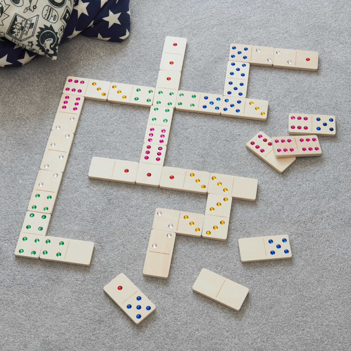 Wooden Jewel Dominoes – for children, available at Learning Bugs UK