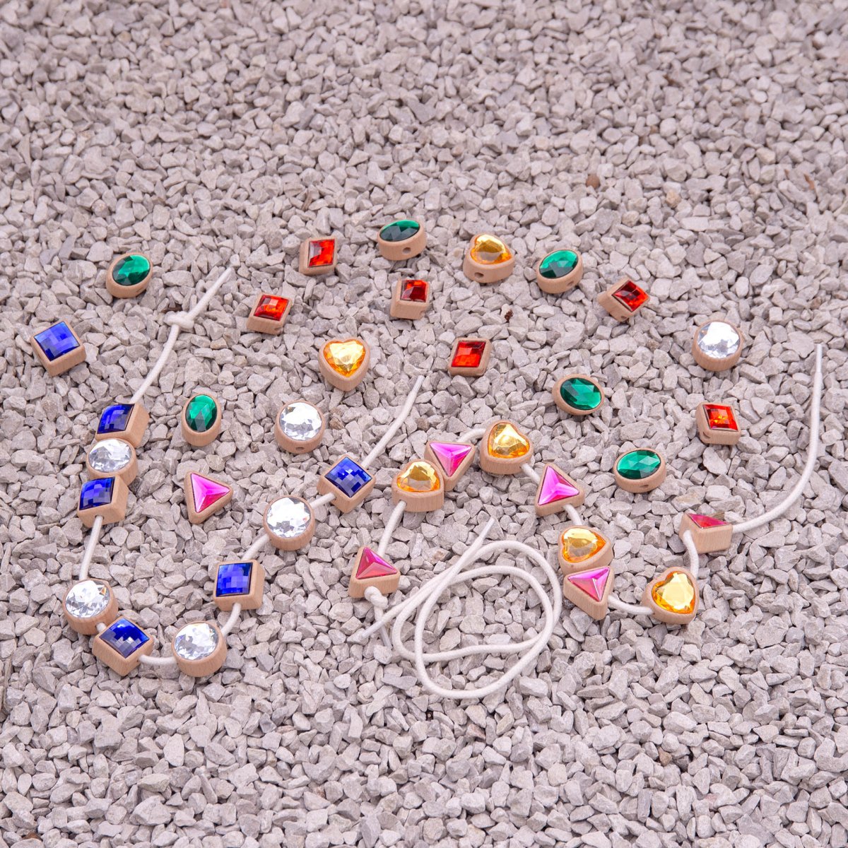 Shape Lacing Jewels – for children, available at Learning Bugs UK