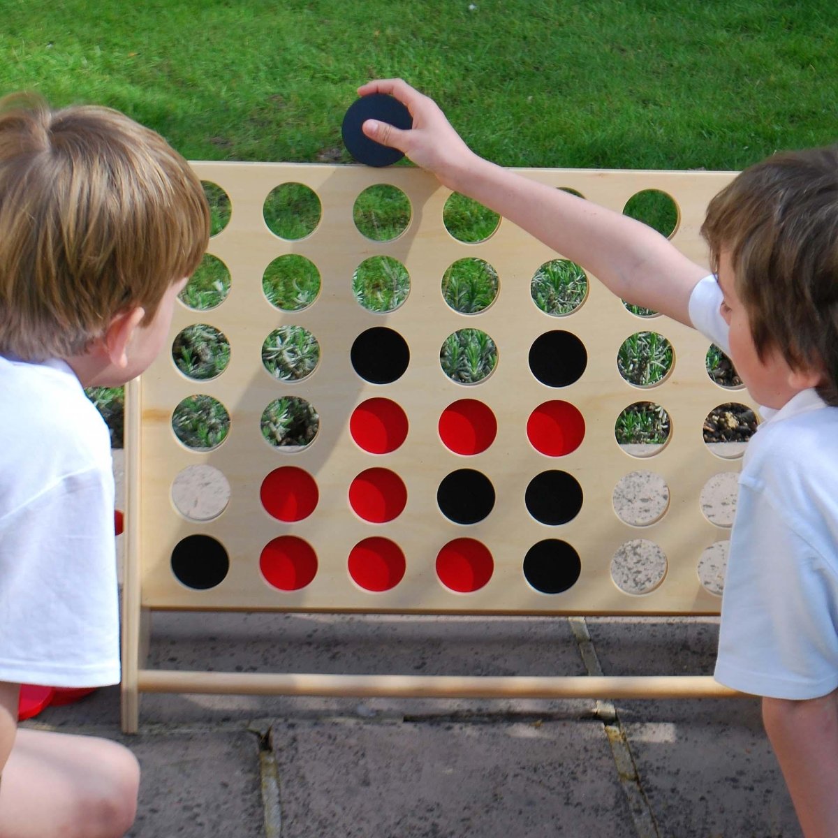 Wooden Four in a Row – Games - Games for children, available at Learning Bugs UK