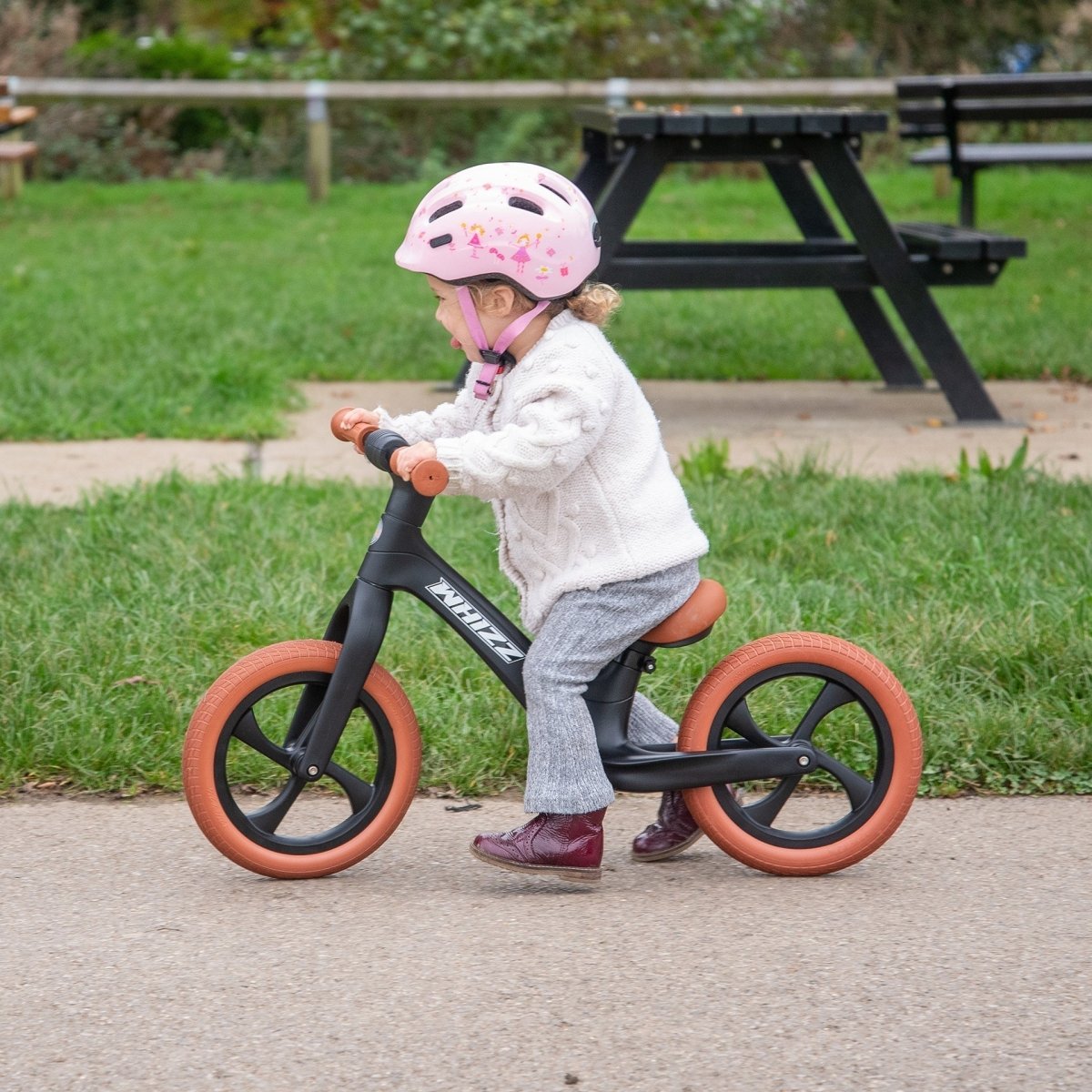 Whizz Balance Bike - Black – Baby Toys & Activity Equipment for children, available at Learning Bugs UK