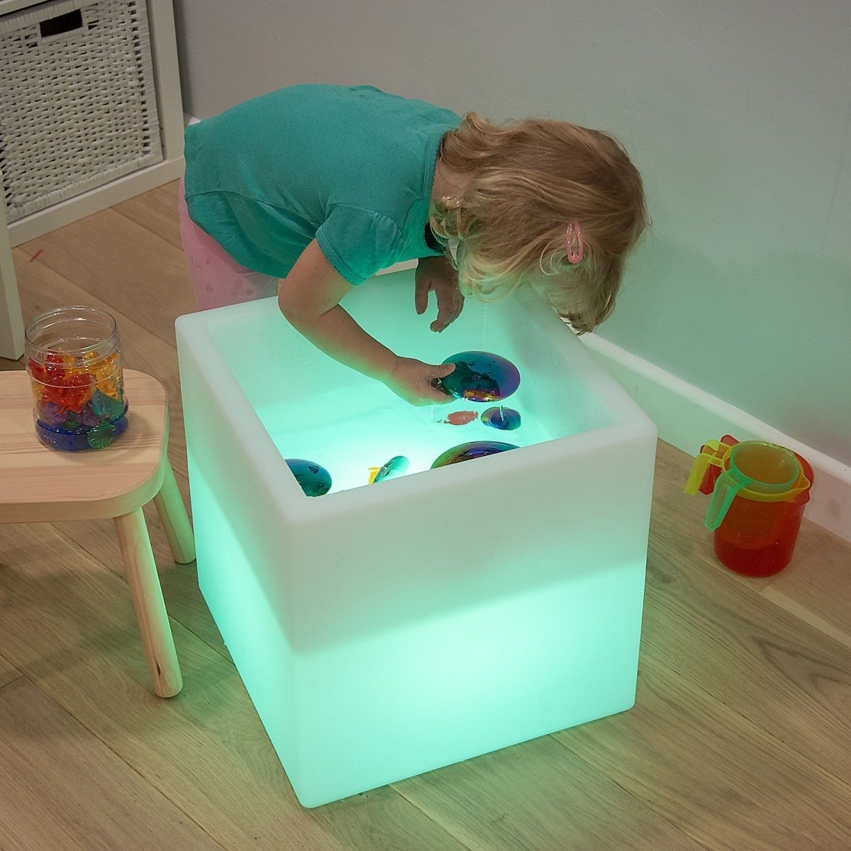 Sensory Glow Play Cube – Baby Toys & Activity Equipment for children, available at Learning Bugs UK