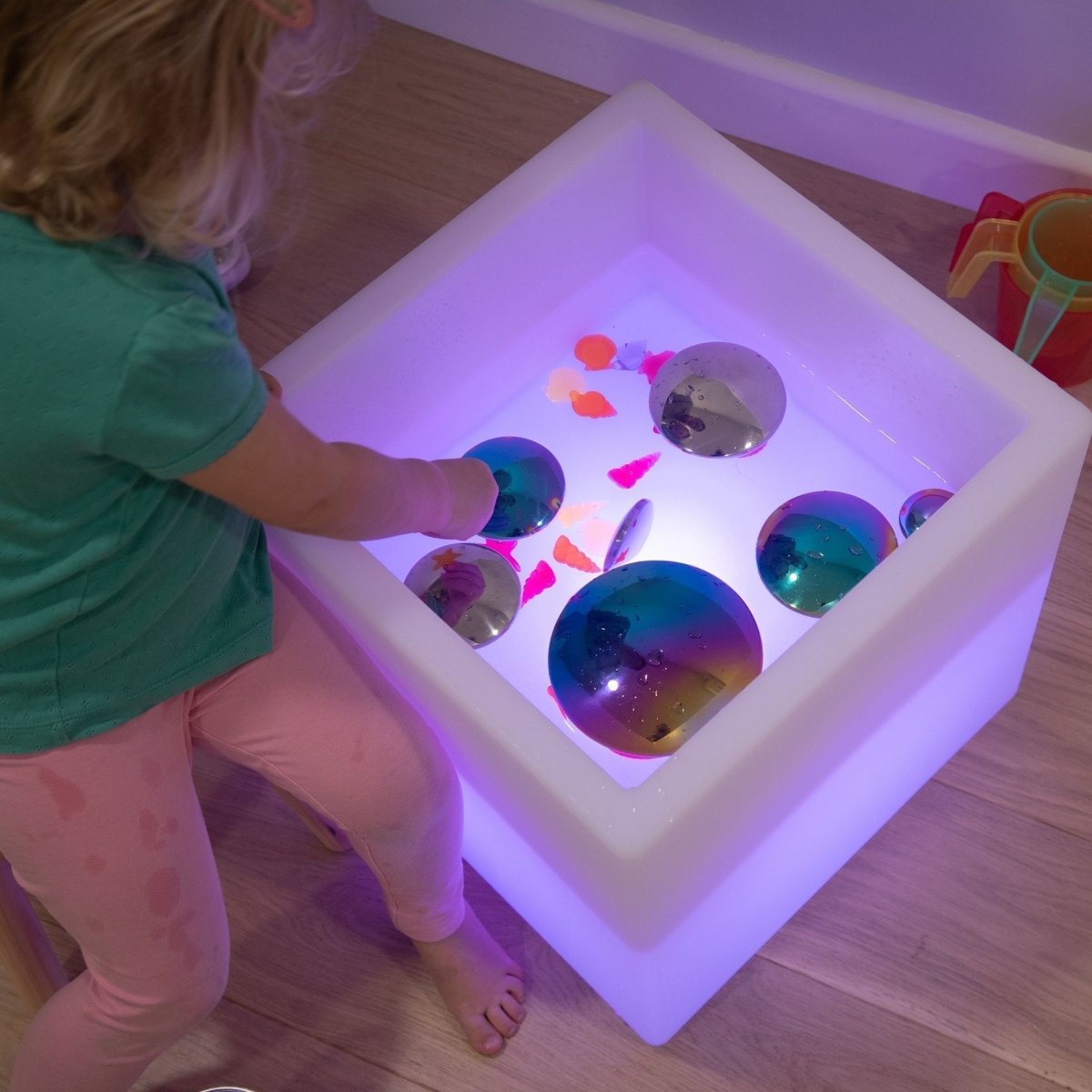 Sensory Glow Play Cube – Baby Toys & Activity Equipment for children, available at Learning Bugs UK