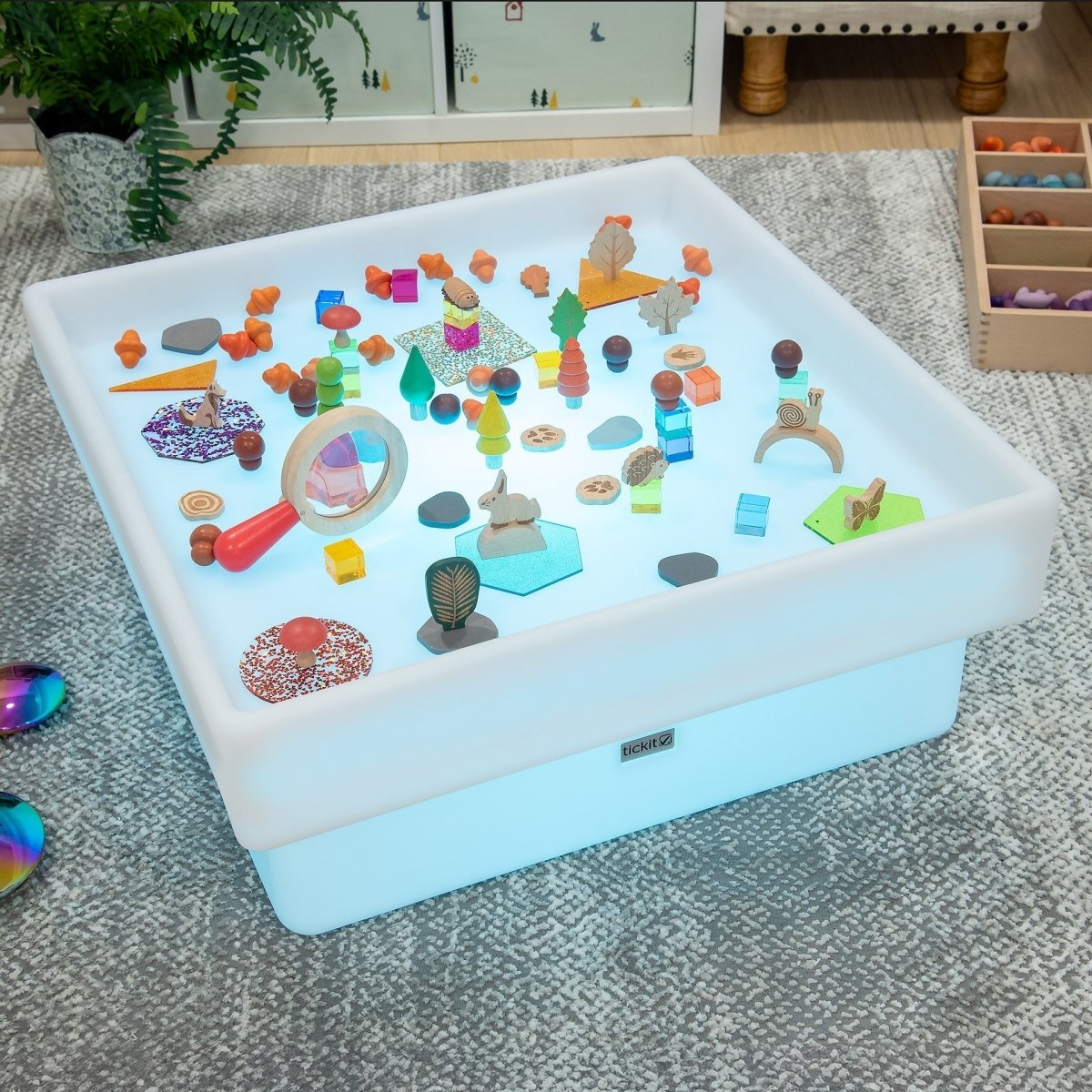 Discovery Glow Square Table – Baby Toys & Activity Equipment for children, available at Learning Bugs UK