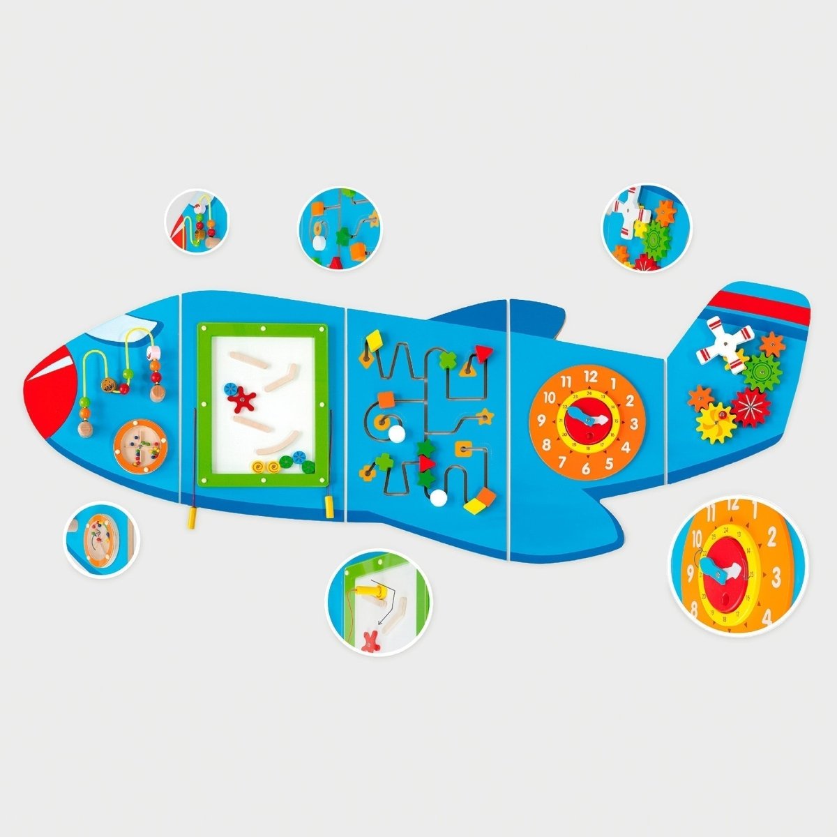 Aeroplane Activity Wall Panels – Baby Toys & Activity Equipment for children, available at Learning Bugs UK