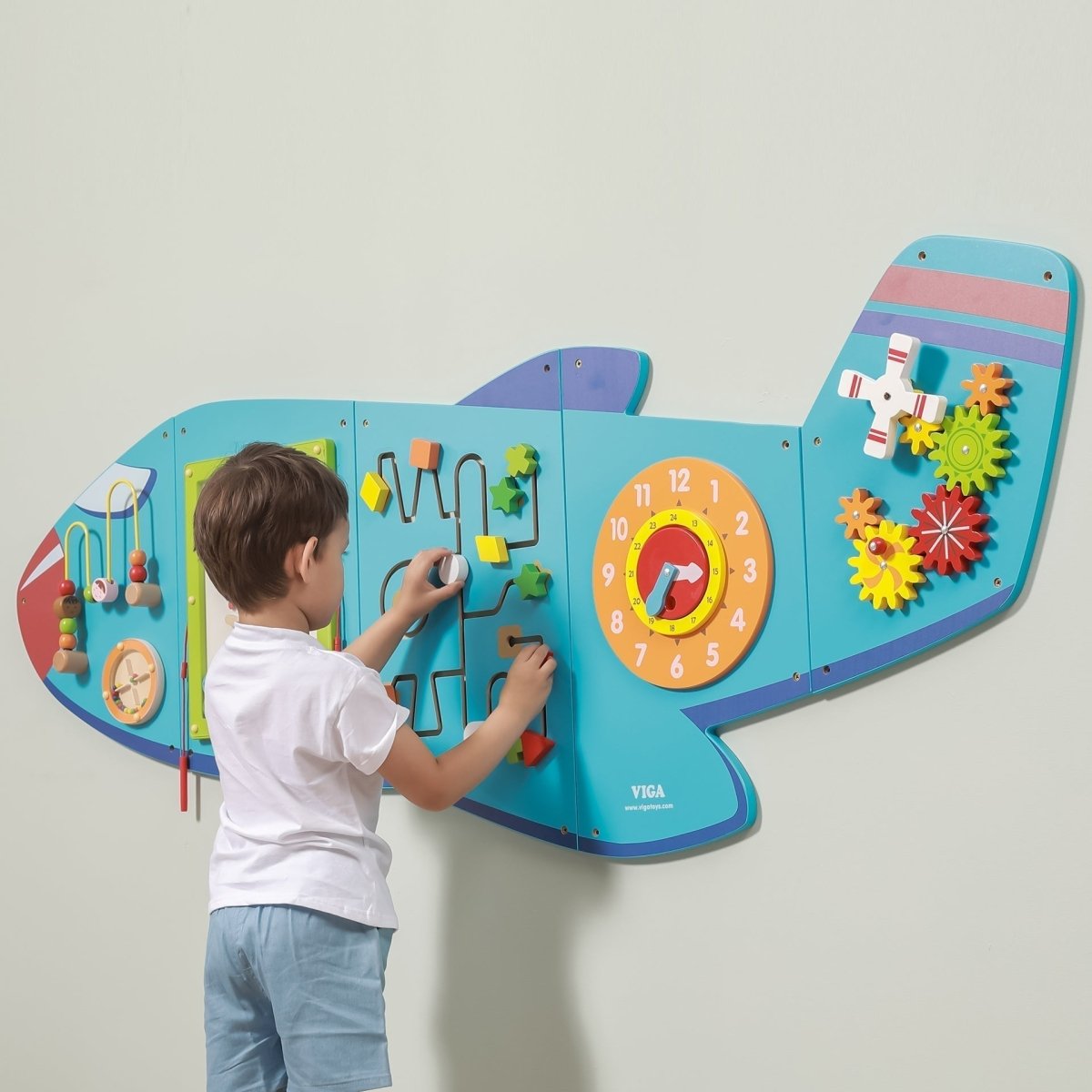 Aeroplane Activity Wall Panels – Baby Toys & Activity Equipment for children, available at Learning Bugs UK