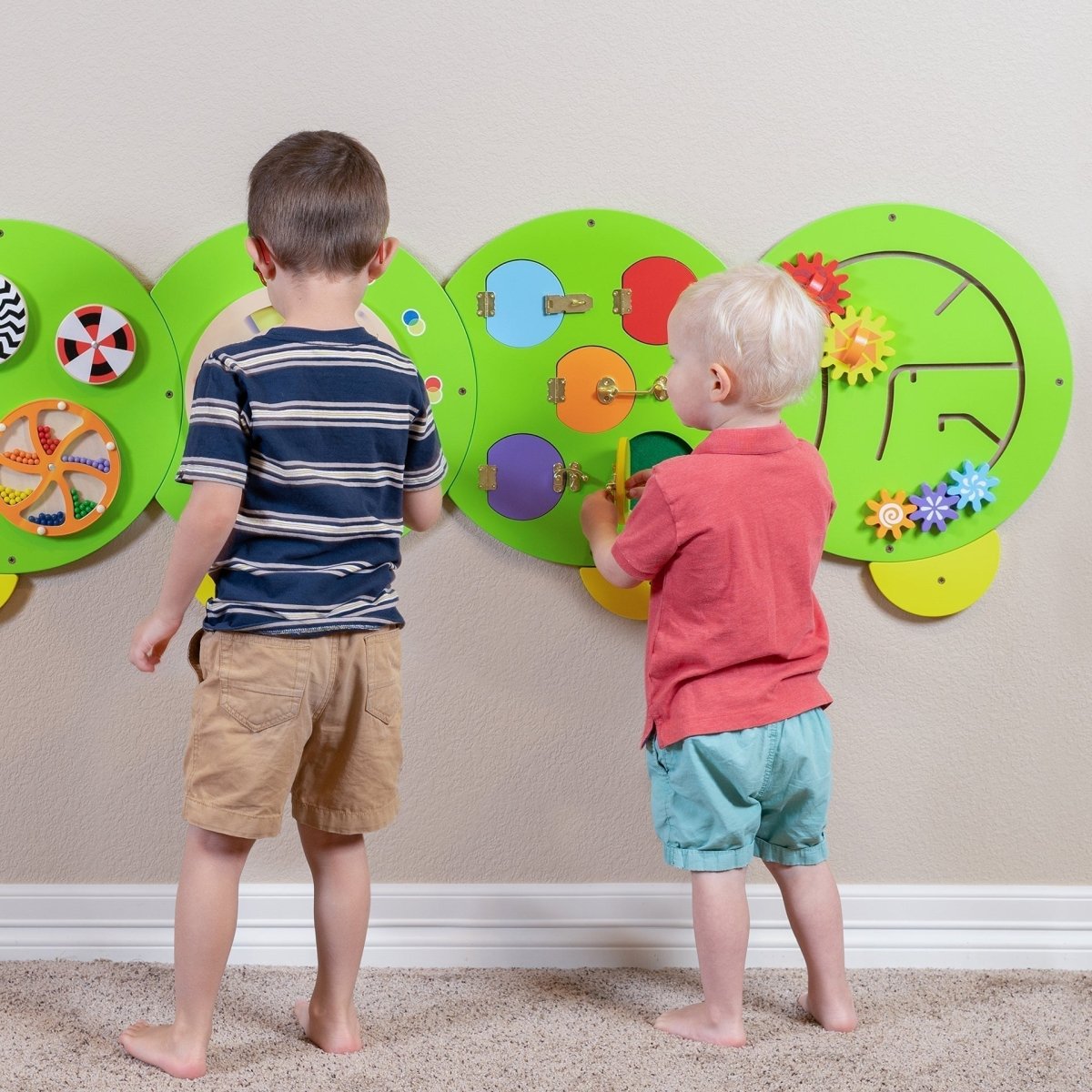 Caterpillar Activity Wall Panels – Baby Toys & Activity Equipment for children, available at Learning Bugs UK