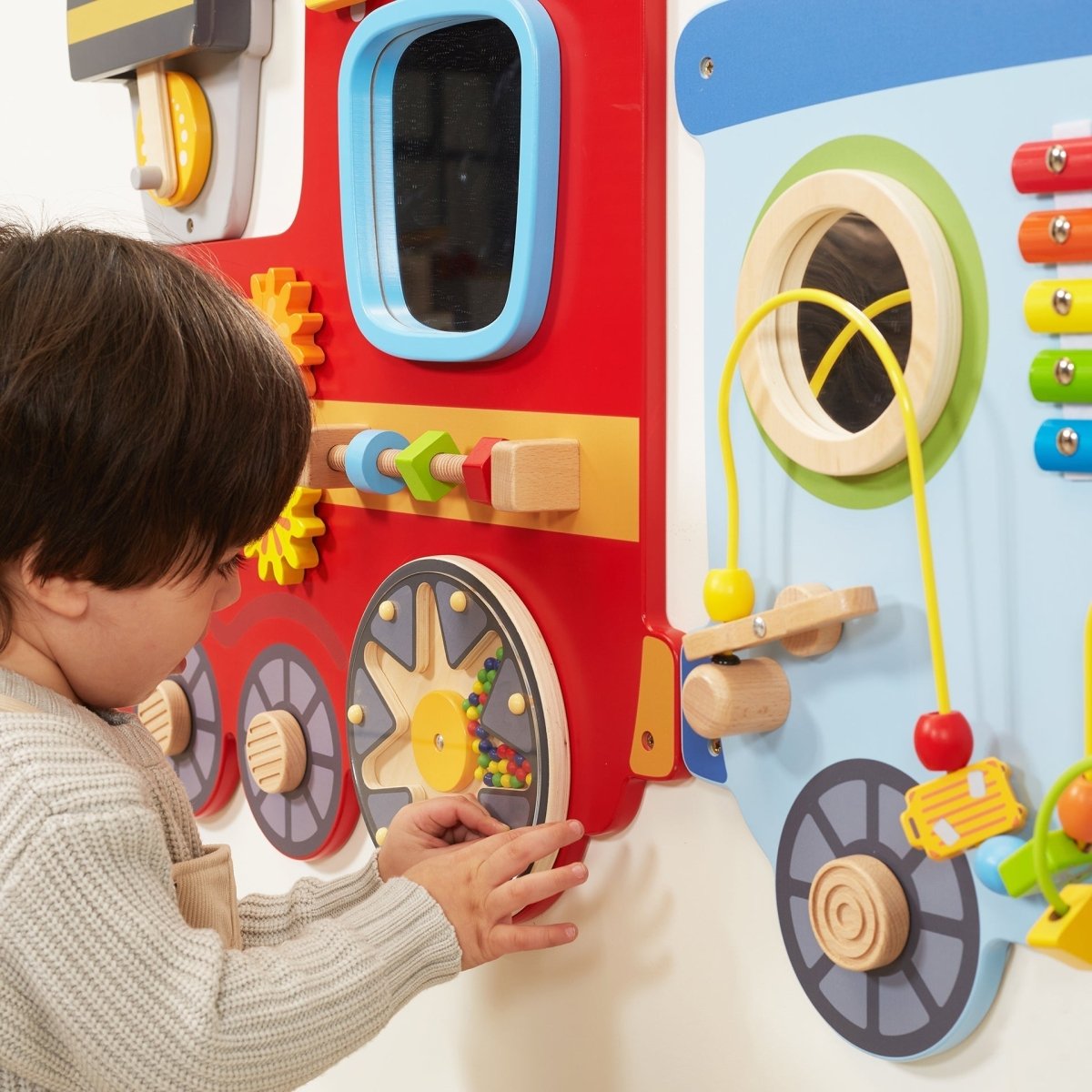 Train Wall Panel – Baby Toys & Activity Equipment for children, available at Learning Bugs UK