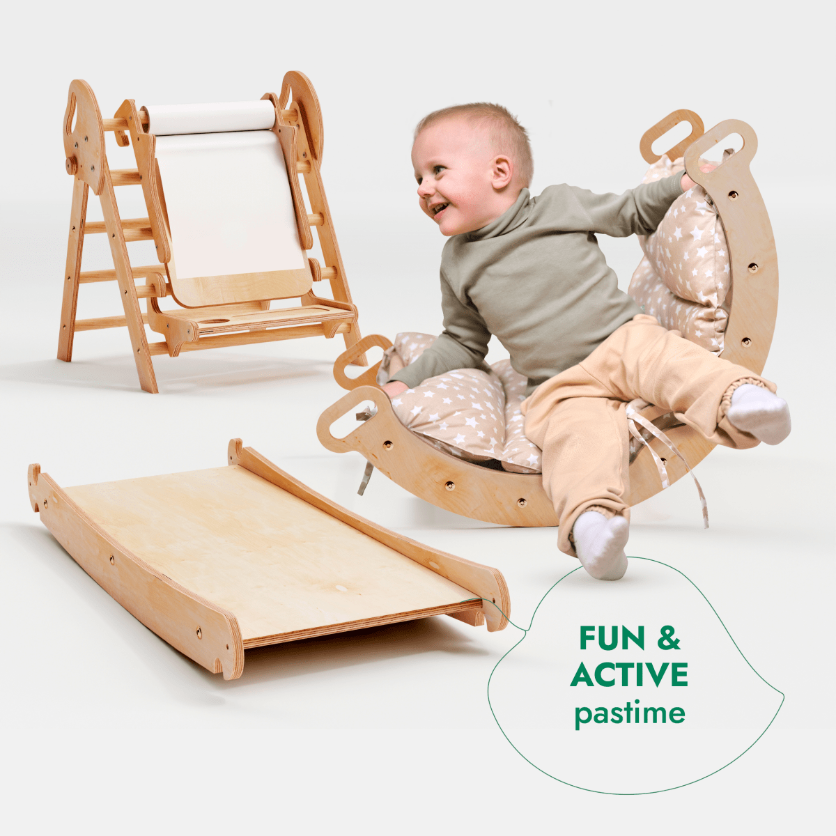 Goodevas 5 in 1 Montessori Climbing Frame – 5in1 Playsets for children, available at Learning Bugs UK