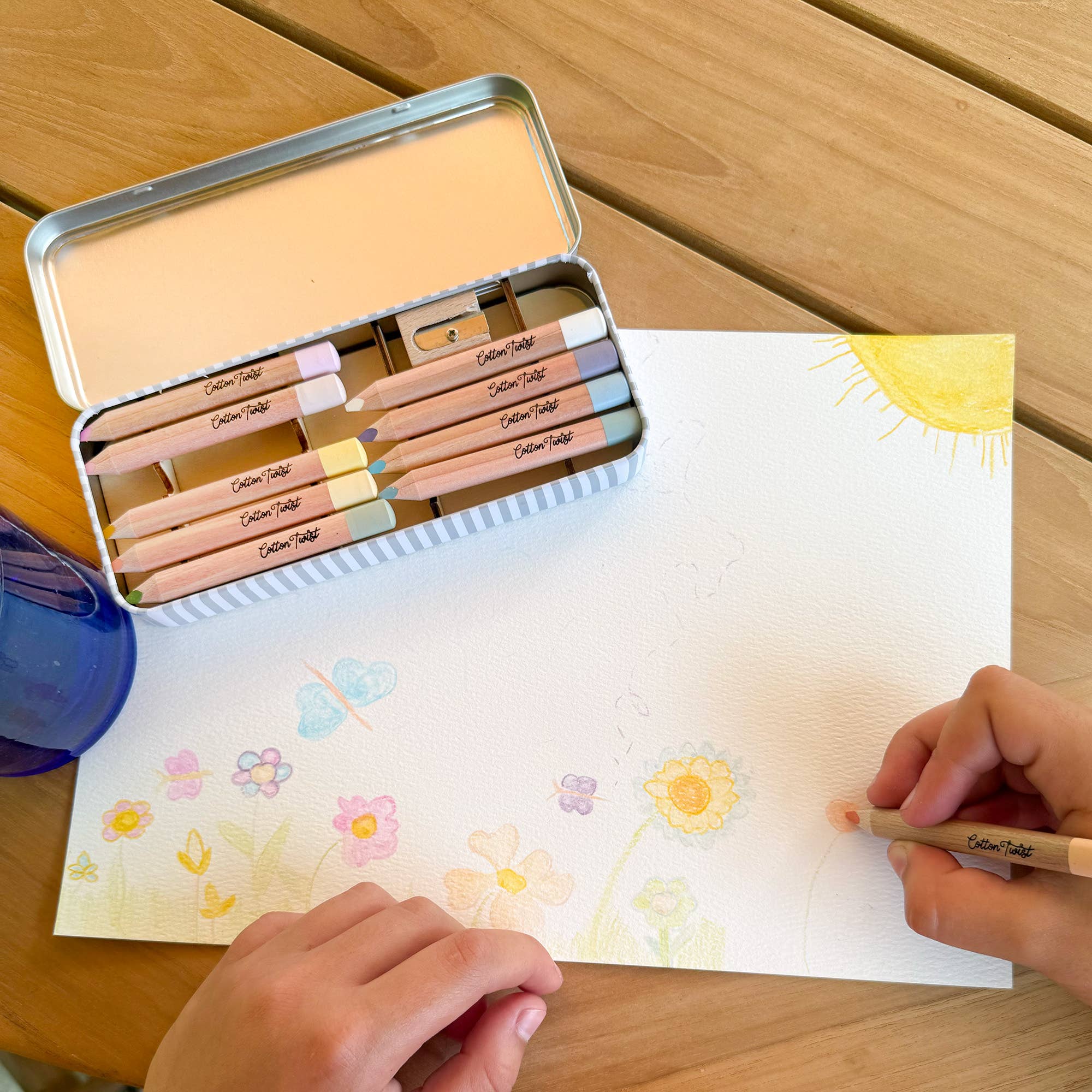 Buy Pastel Mix Watercolour Pencils Set | Art and Craft Box for kids by Learning Bugs UK