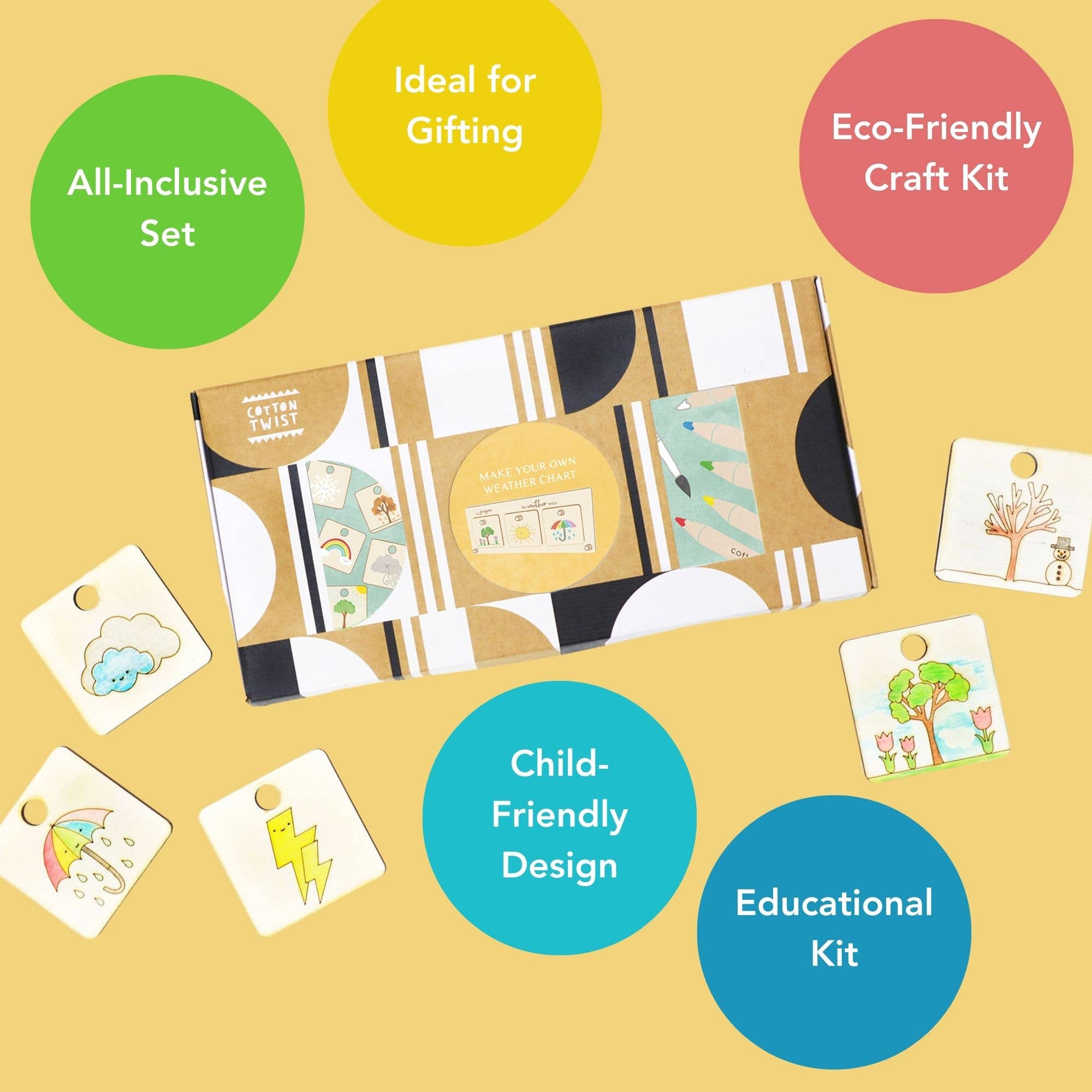 Buy Make Your Own Weather Chart | Art and Craft Box for kids by Learning Bugs UK