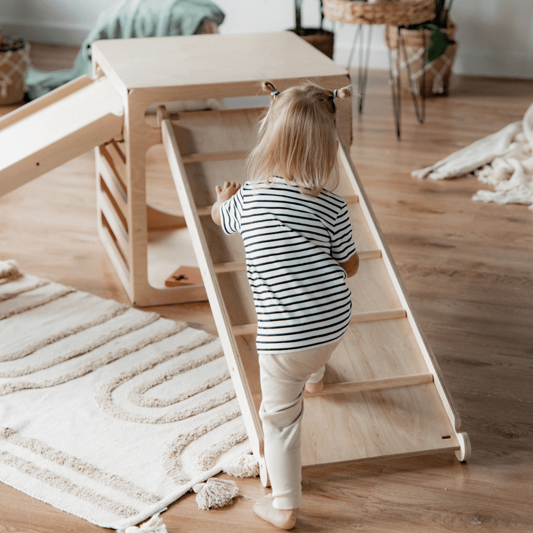 Ette Tete CUBITRI Climbing Cube, Wooden Montessori Play Cube – Climbing Cube for children, available at Learning Bugs UK