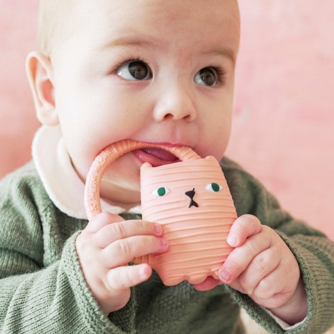 Oli & Carol x Donna Wilson Ginge the Cat Teether – Baby Teethers for children, available at Learning Bugs UK