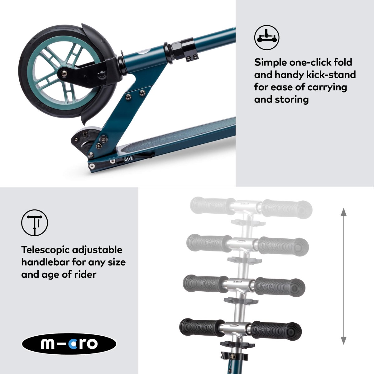 Micro Classic Nanogrid Wheel Scooter – for children, available at Learning Bugs UK