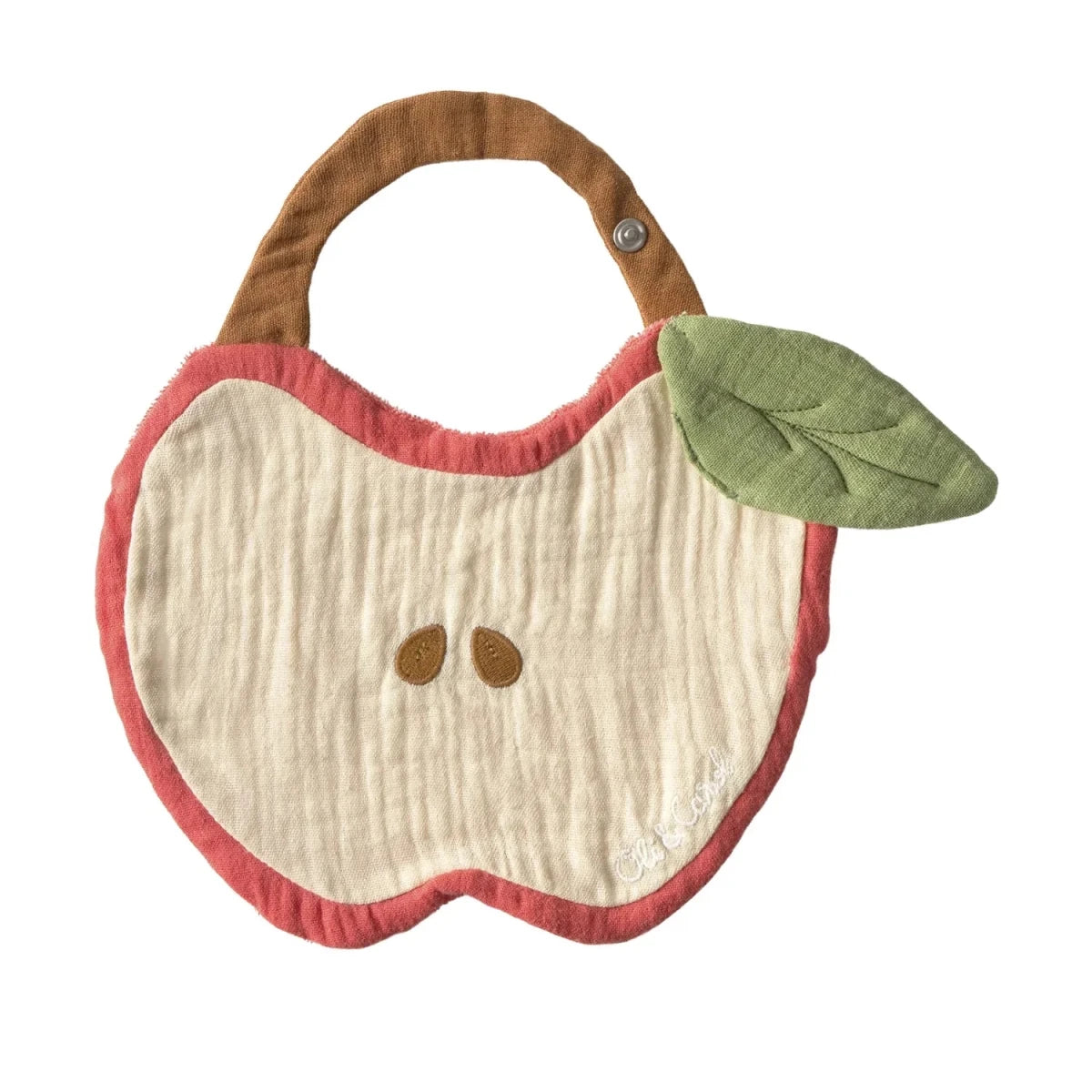 Oli&Carol Pepa the Apple Feeding Bib – Tableware & Cutlery for children, available at Learning Bugs UK