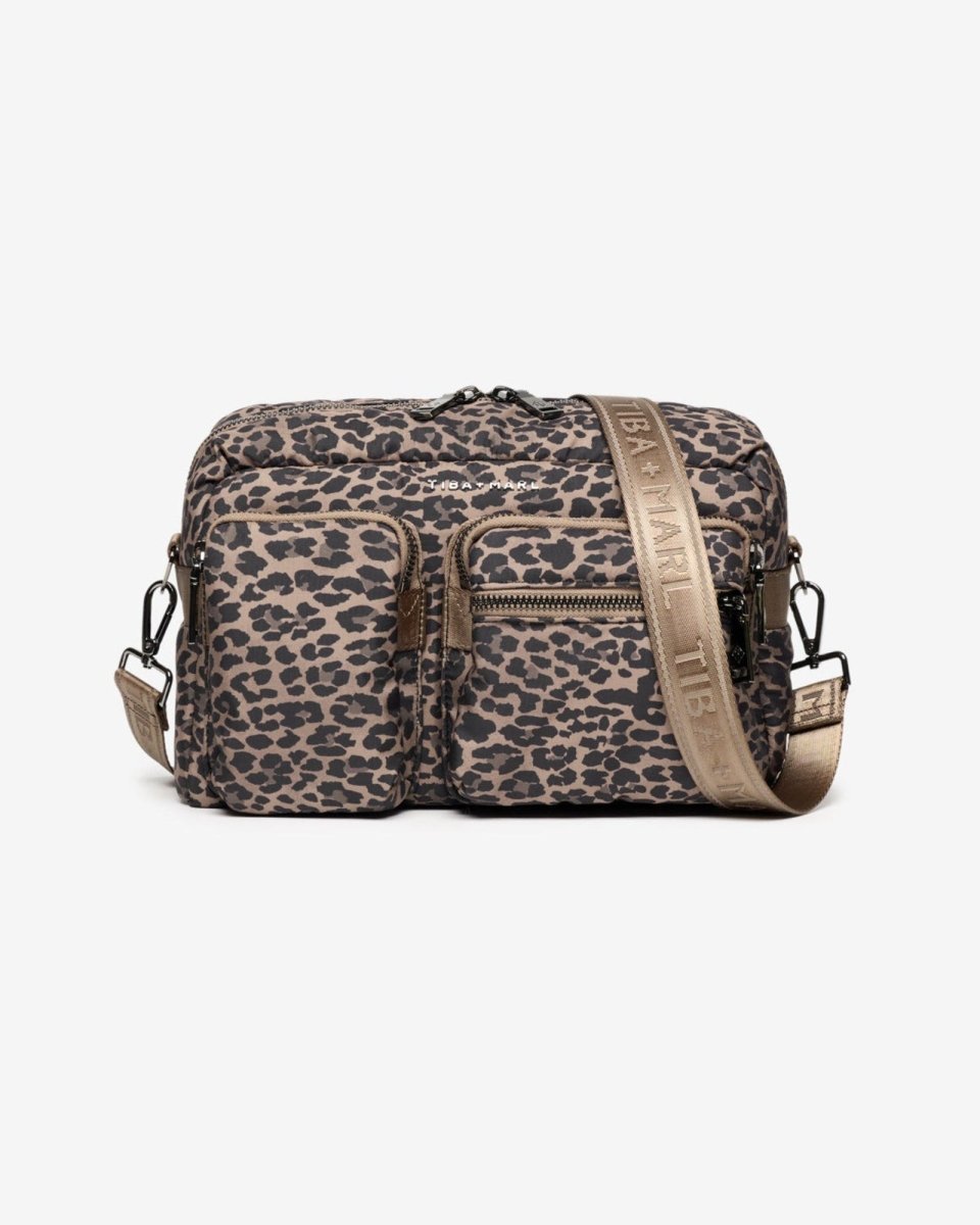 Axel Buggy Organiser / Changing Bag Brown Tonal Leopard – Compact Changing Bag for children, available at Learning Bugs UK