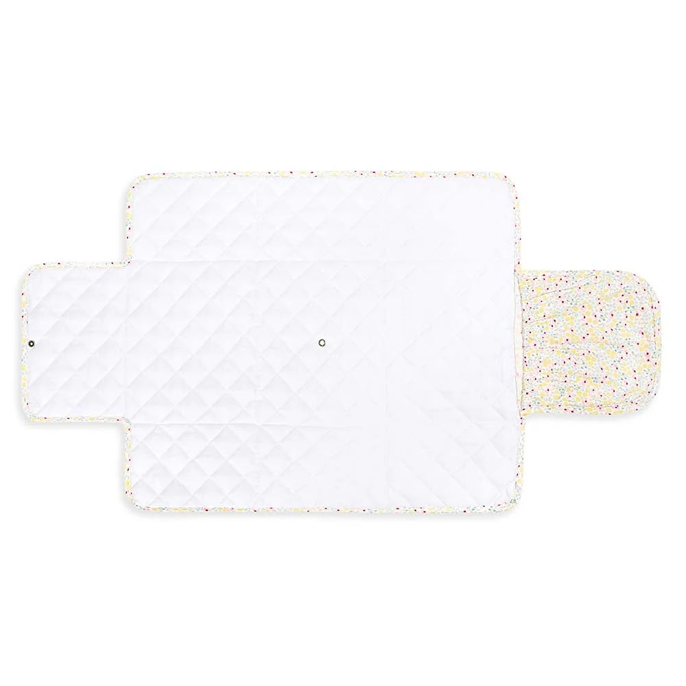 Cotton Travel Baby Changing Mat - Wildflower Garden