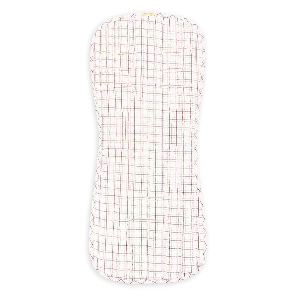 Pram Liner - Anemone / Pink Check – Baby Changing for children, available at Learning Bugs UK