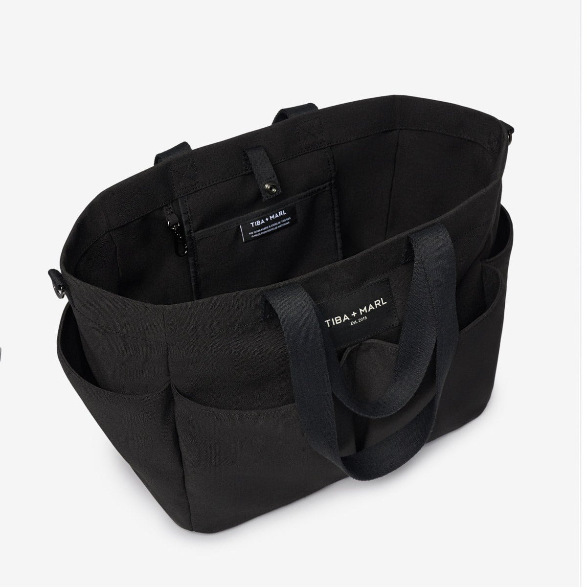 Buy T+M Canvas Pocket Tote Black | Tote Bag for kids by Learning Bugs UK