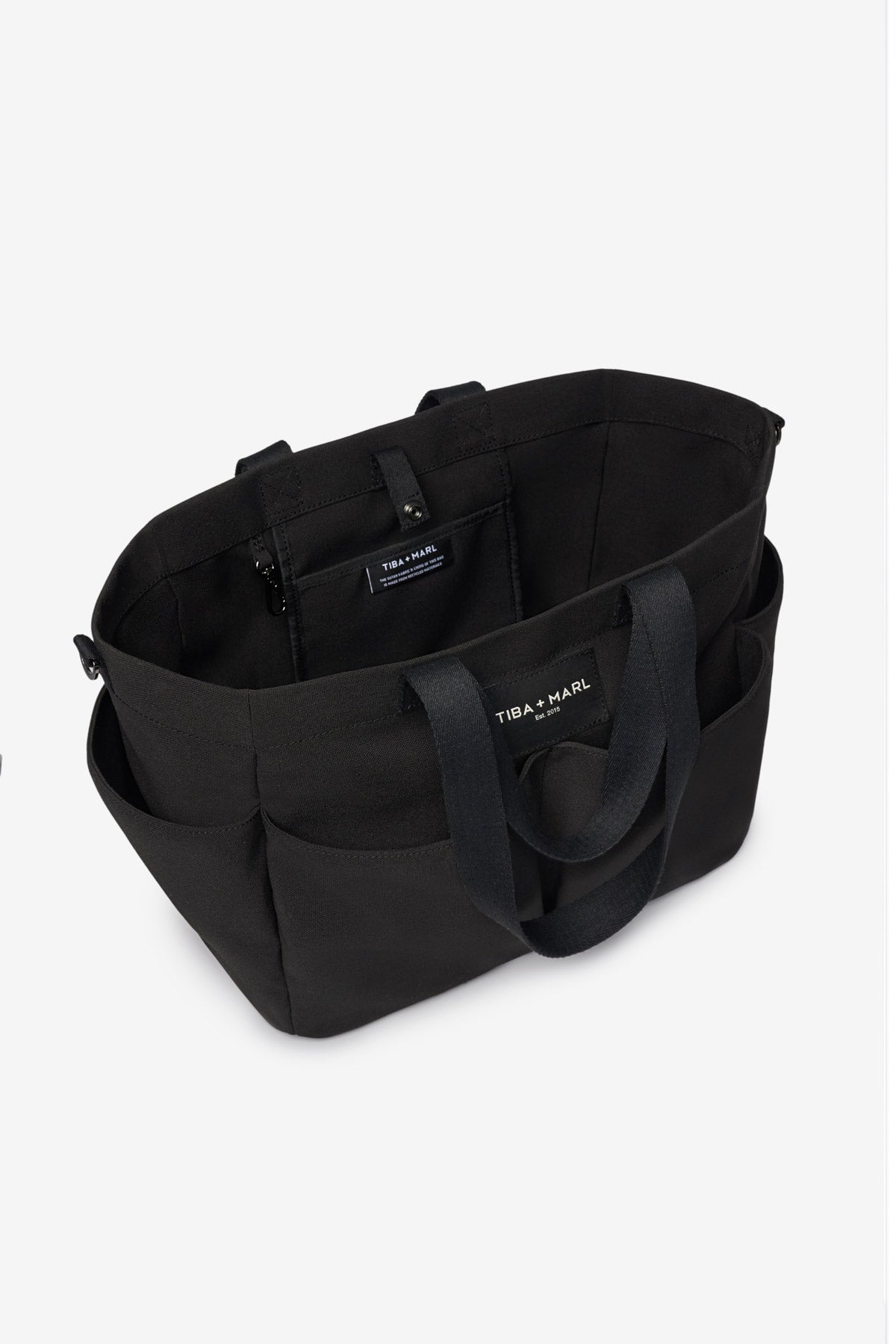 Buy T+M Canvas Pocket Tote Black | Tote Bag for kids by Learning Bugs UK