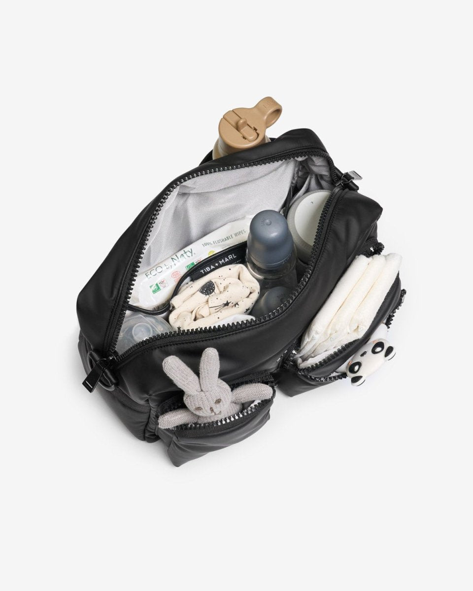 Axel Buggy Organiser / Changing Bag Matte Black – Compact Changing Bag for children, available at Learning Bugs UK