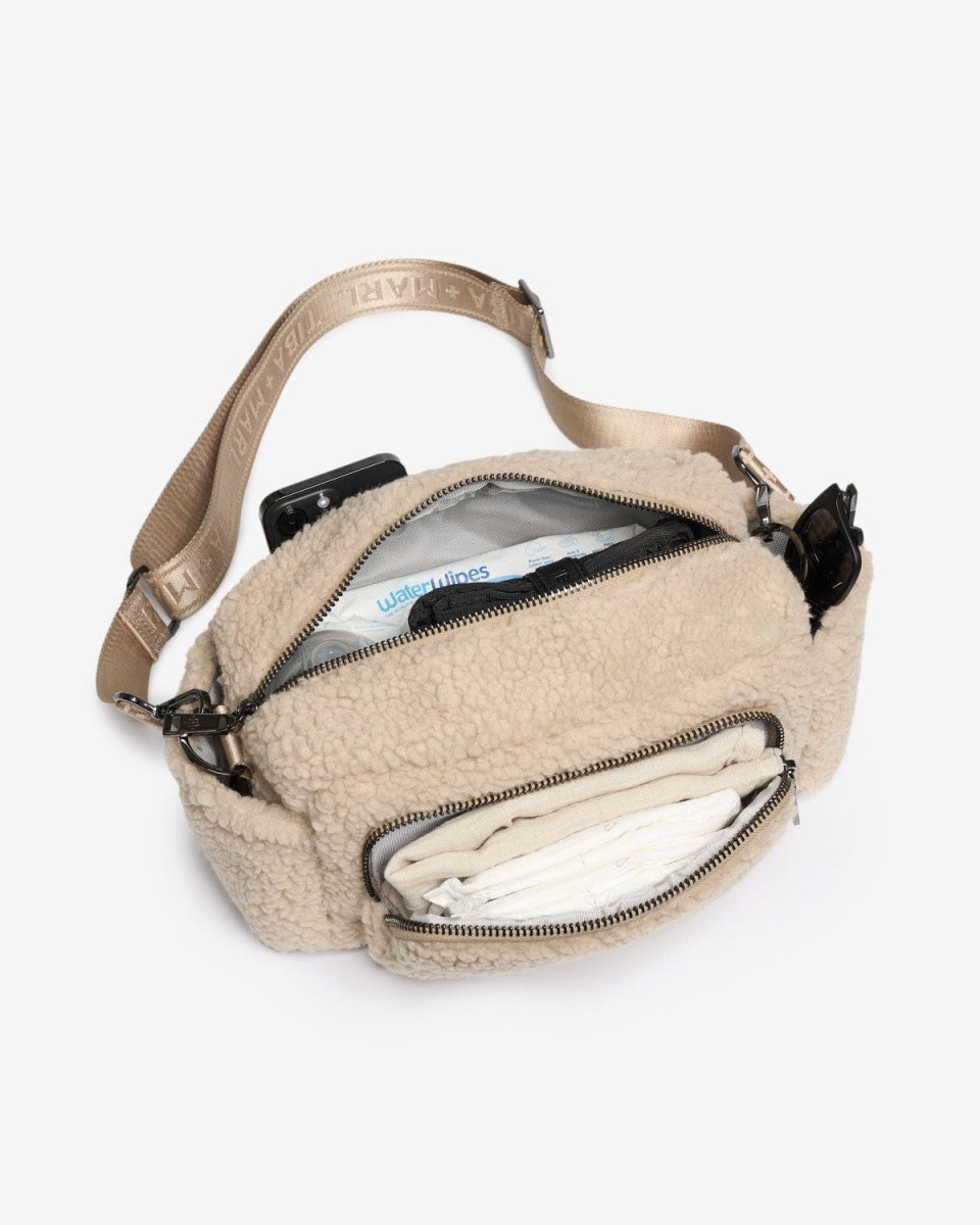 Inka Buggy Organiser Beige Borg Fleece – Buggy Organiser for children, available at Learning Bugs UK