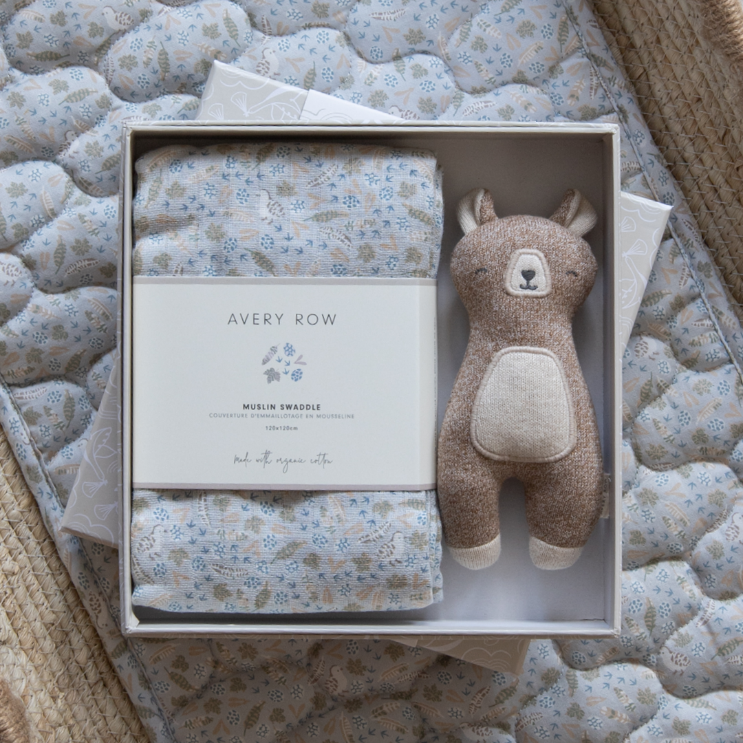 Swaddle & Cuddle New Baby Gift Set - Nature Trail