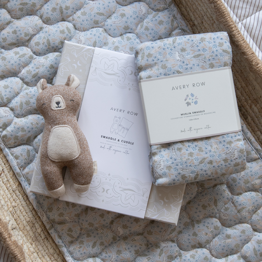 Swaddle & Cuddle New Baby Gift Set - Nature Trail