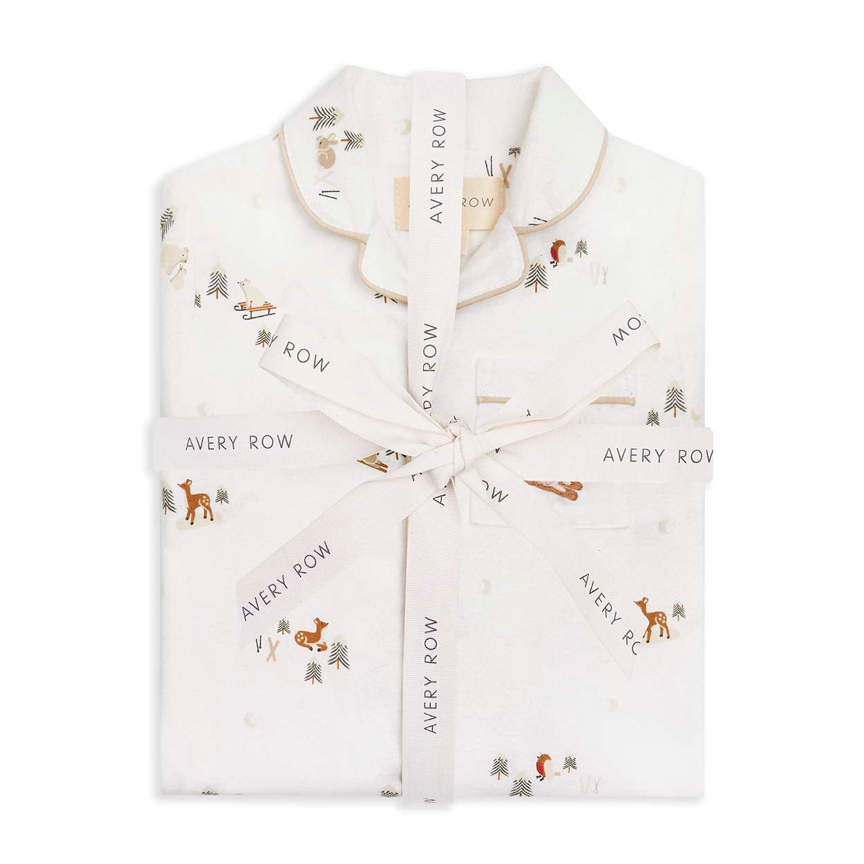 Christmas Baby Flannel Sleepsuit - Winter Ski