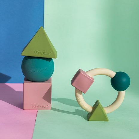 Oli & Carol Bauhaus Movement Geometric Figures - Pastel – STEM Toys for children, available at Learning Bugs UK