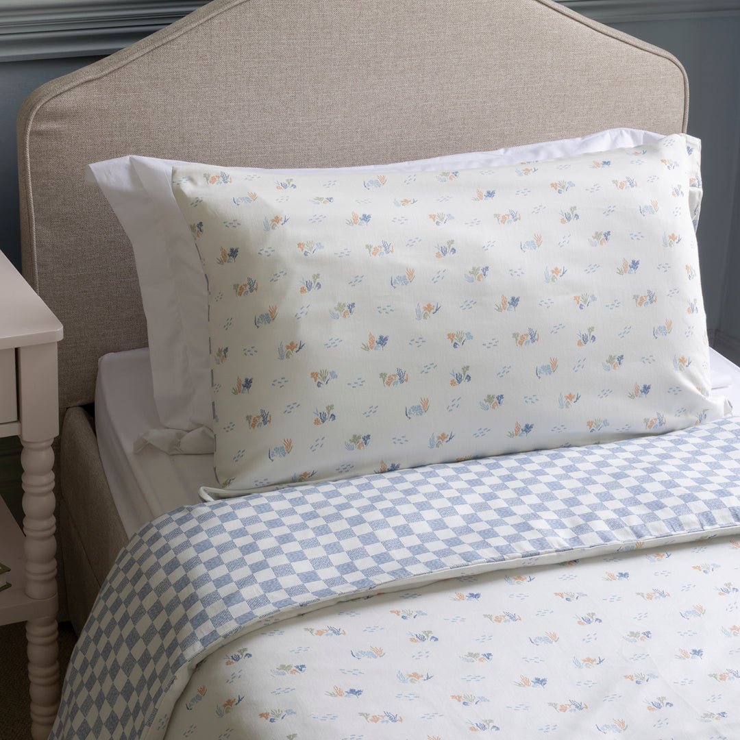 Buy Organic Cotton Single Bedding Set - Coastline | Bedding for kids by Learning Bugs UK