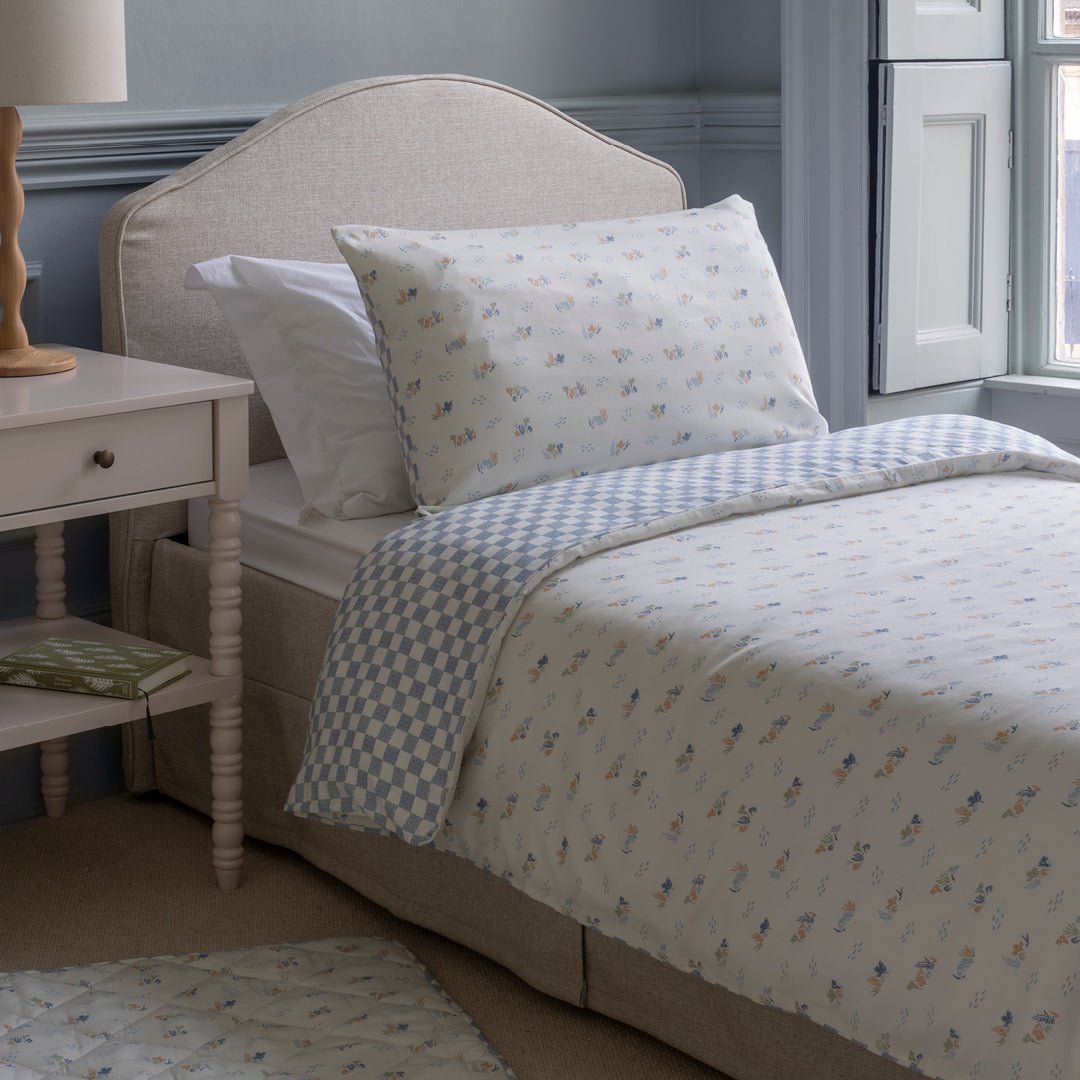 Buy Organic Cotton Single Bedding Set - Coastline | Bedding for kids by Learning Bugs UK