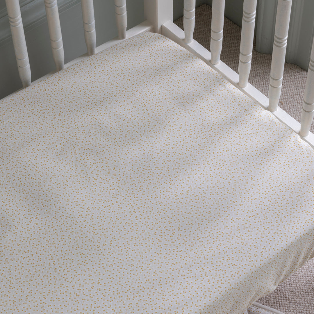 Organic Cotbed Fitted Sheet - Daisy Meadow