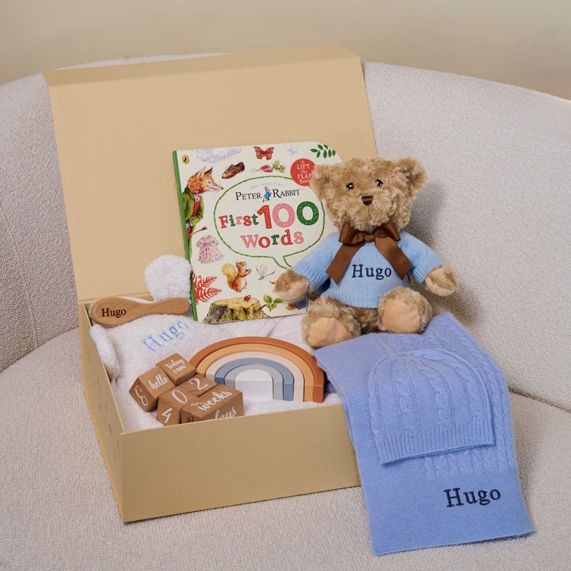Ultimate Luxury Cashmere Gift Set - Cornflower Blue – for children, available at Learning Bugs UK
