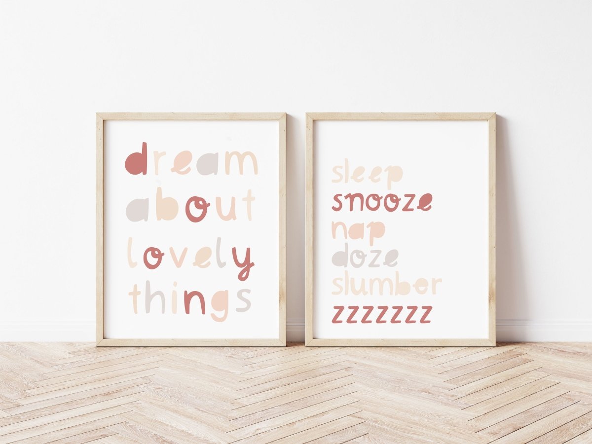 Dream About Lovely Things Boho Print – for children, available at Learning Bugs UK