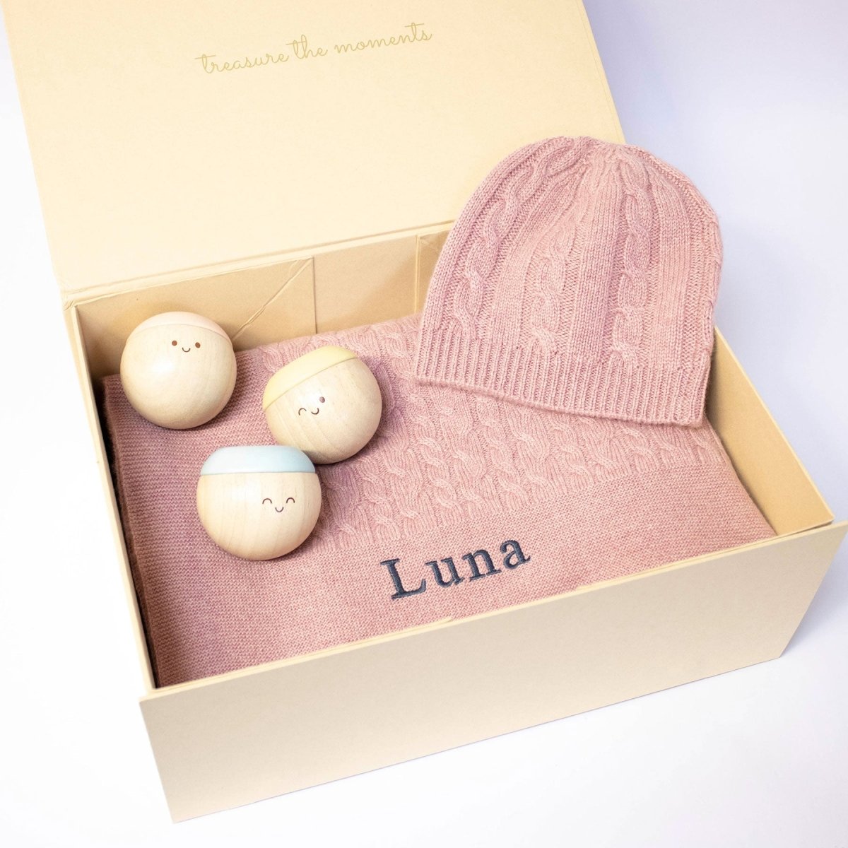 Cable Knit Cashmere and Sensory Balls - Rosewood – for children, available at Learning Bugs UK