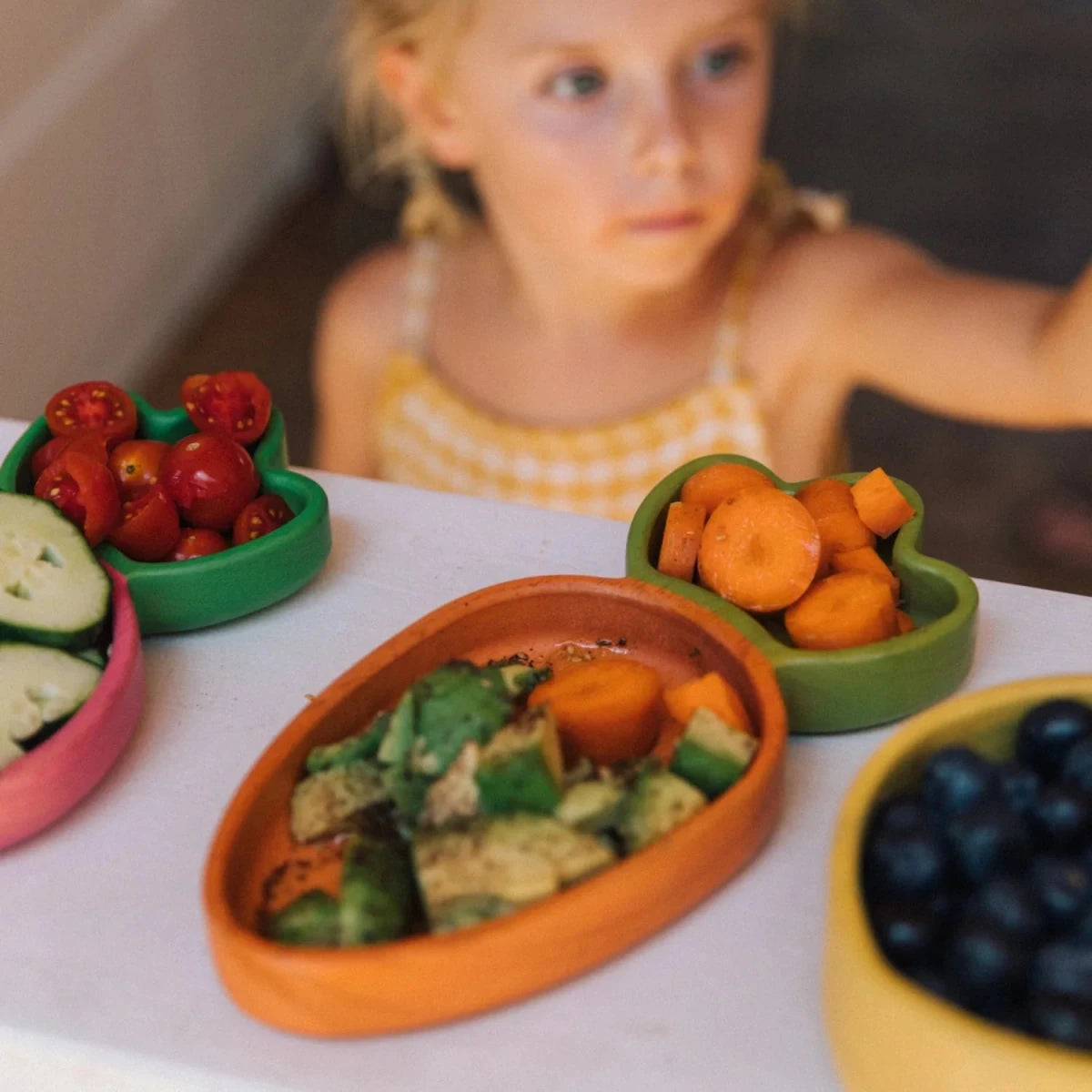 Oli&Carol Cathy the Carrot Plate and Spoon Set – Tableware & Cutlery for children, available at Learning Bugs UK