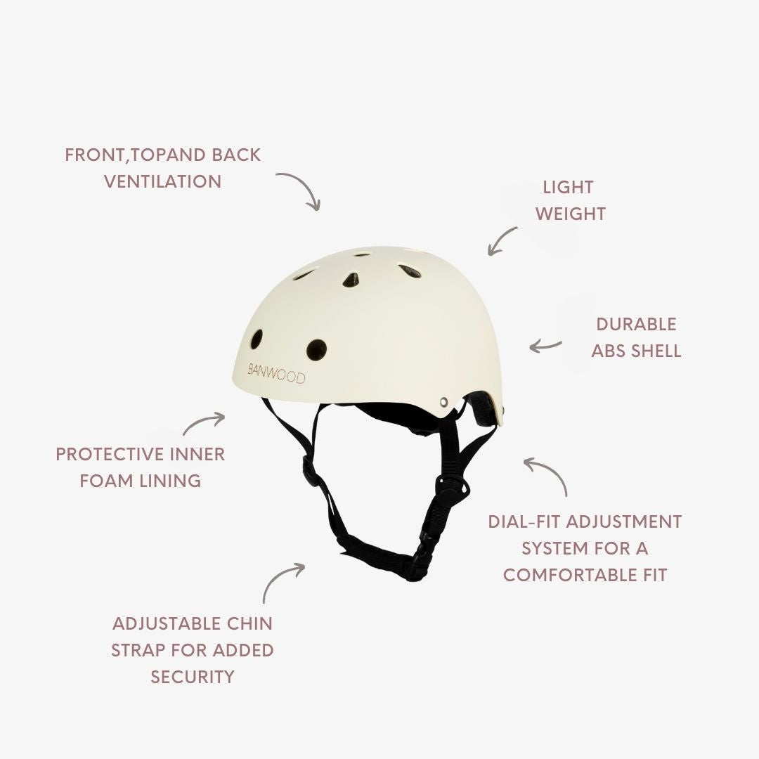 Banwood Helmet – Kids Safety Helmet (Cream)