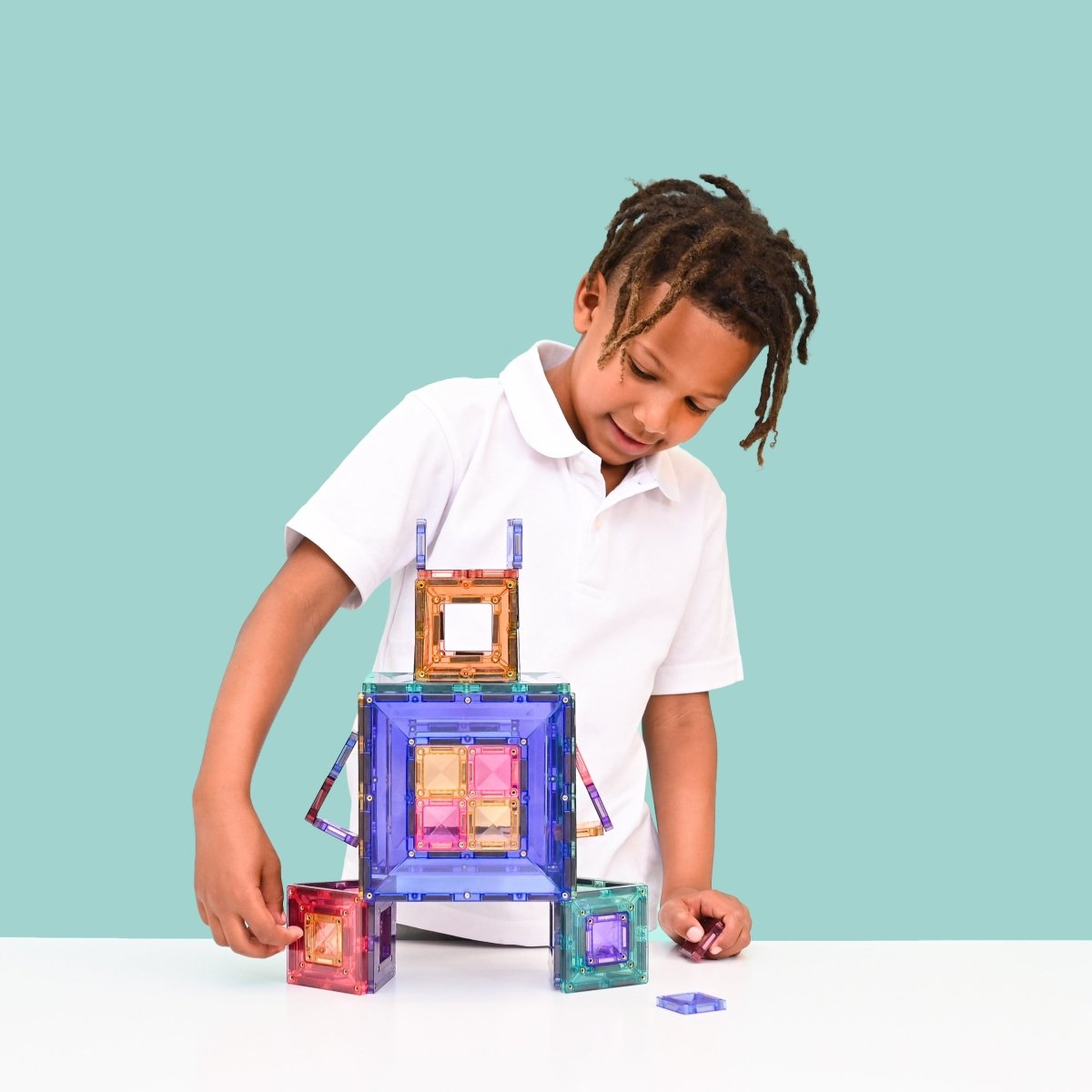Connetix Magnetic Tiles 48 Piece Pastel Portal Pack – Magnetic Tiles for children, available at Learning Bugs UK