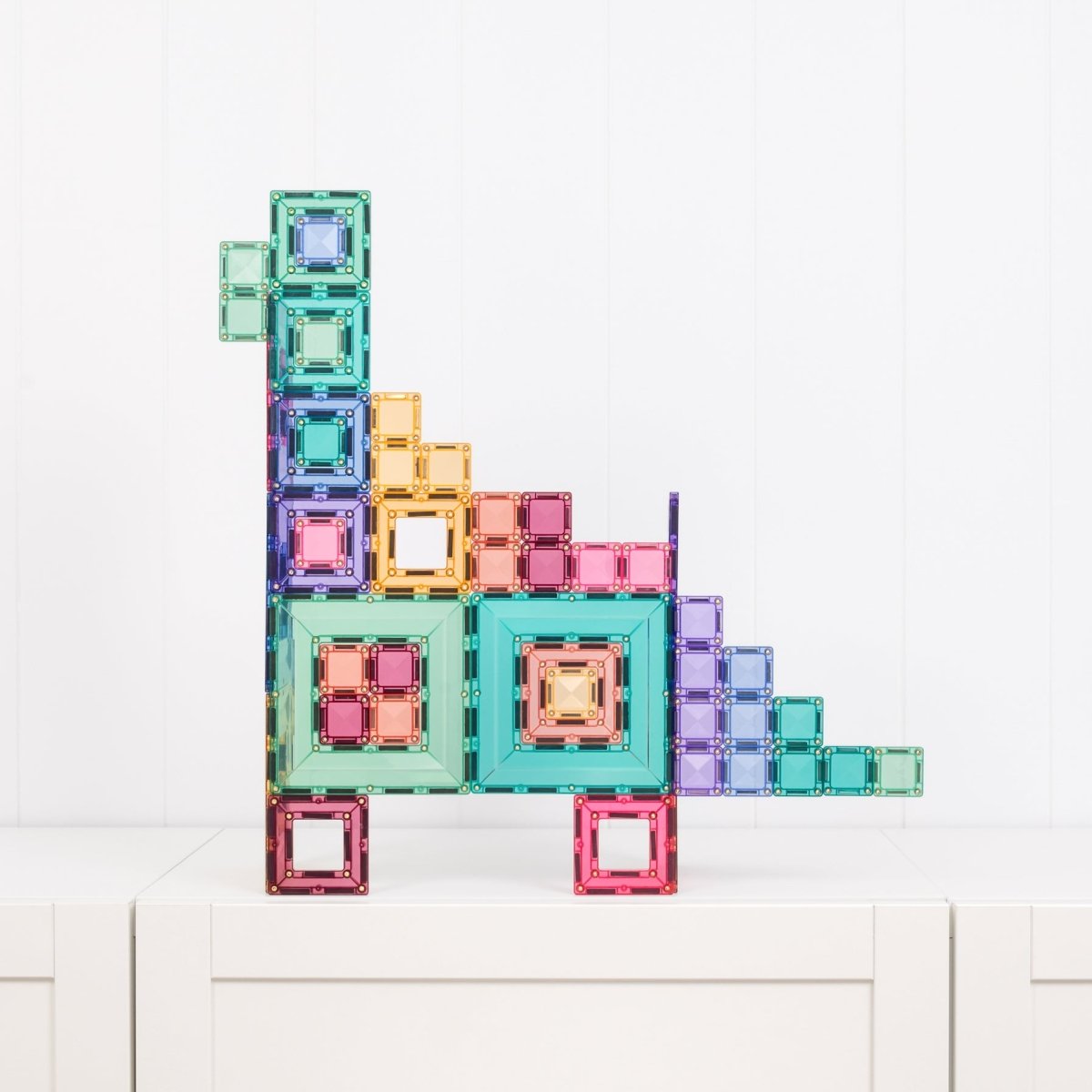 Connetix Magnetic Tiles 48 Piece Pastel Portal Pack – Magnetic Tiles for children, available at Learning Bugs UK