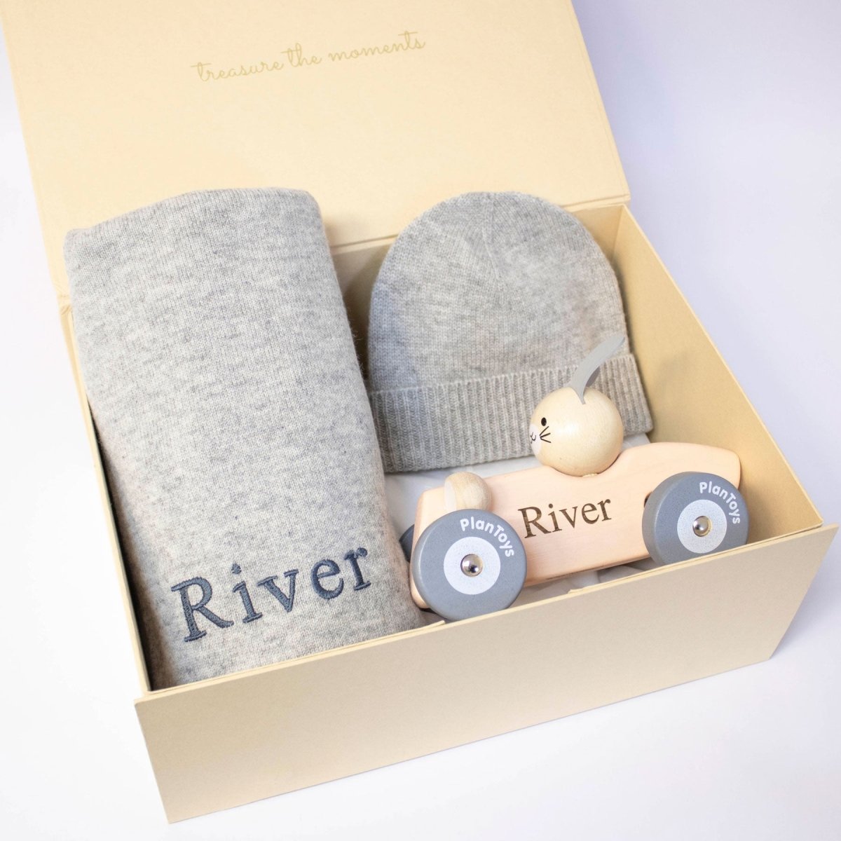 Classic Cashmere Race Car Set - Bunny – for children, available at Learning Bugs UK