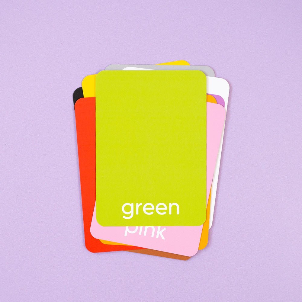 Colour Flash Cards – Development Cards for children, available at Learning Bugs UK