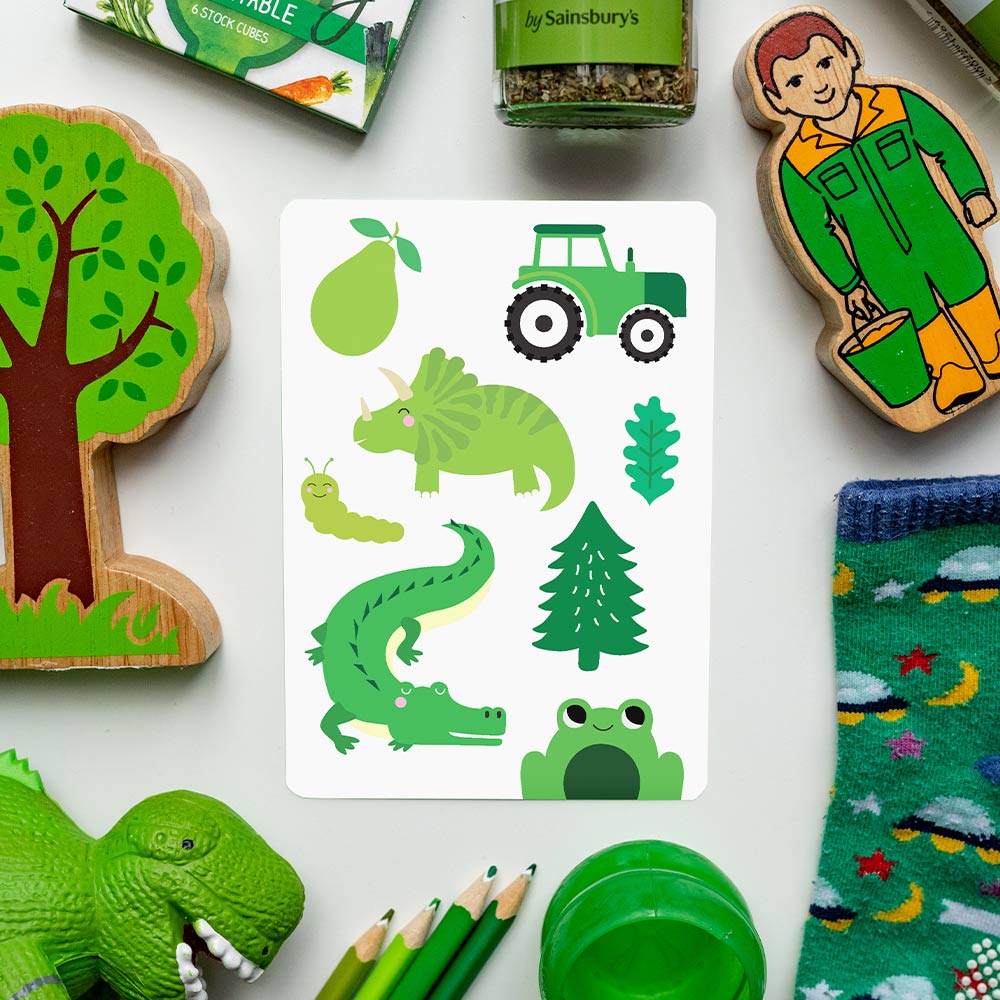 Colour Flash Cards – Development Cards for children, available at Learning Bugs UK