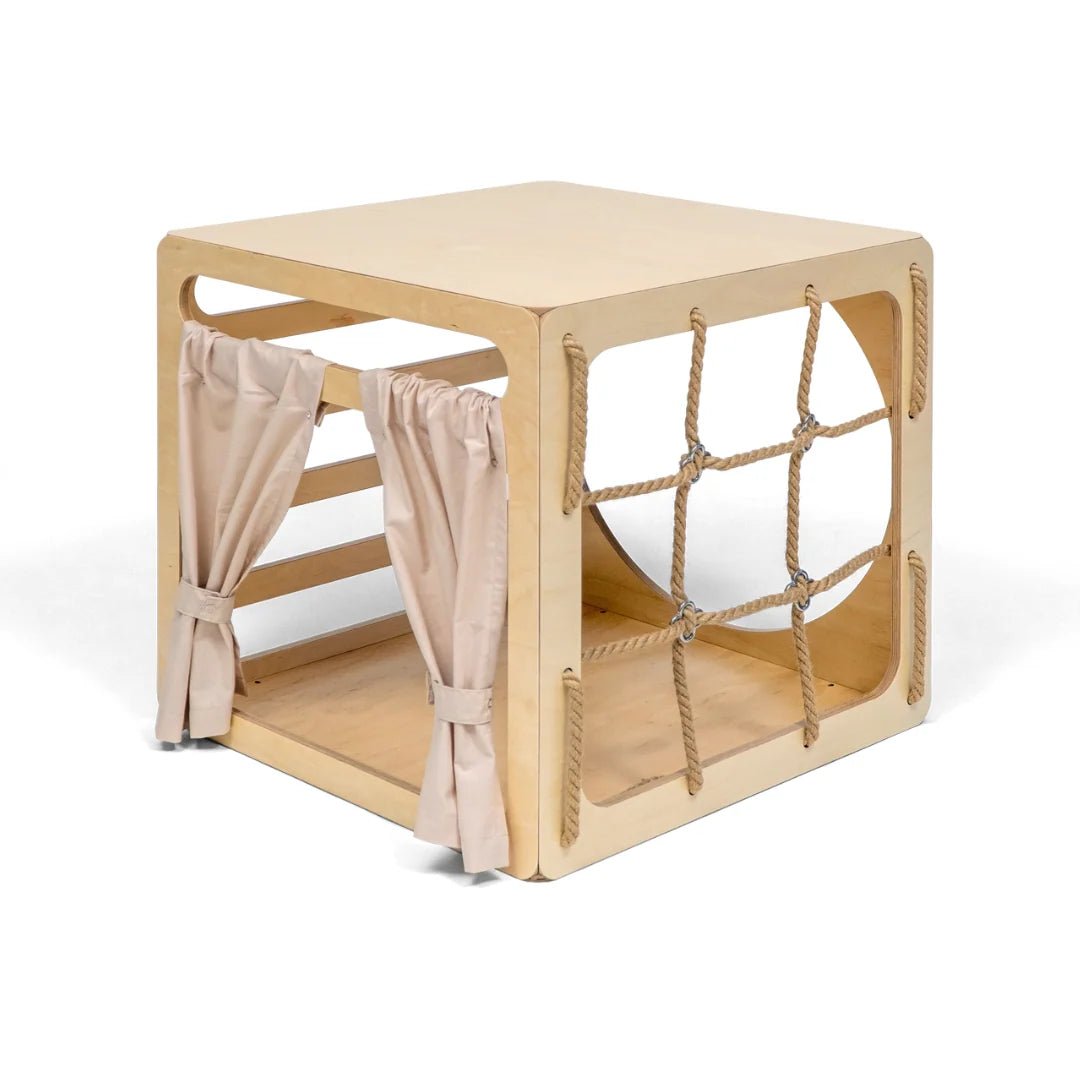 Ette Tete CUBITRI Climbing Cube, Wooden Montessori Play Cube – Climbing Cube for children, available at Learning Bugs UK
