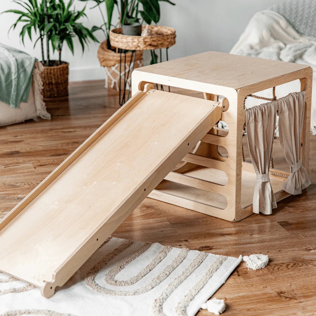 Ette Tete CUBITRI Climbing Cube, Wooden Montessori Play Cube – Climbing Cube for children, available at Learning Bugs UK