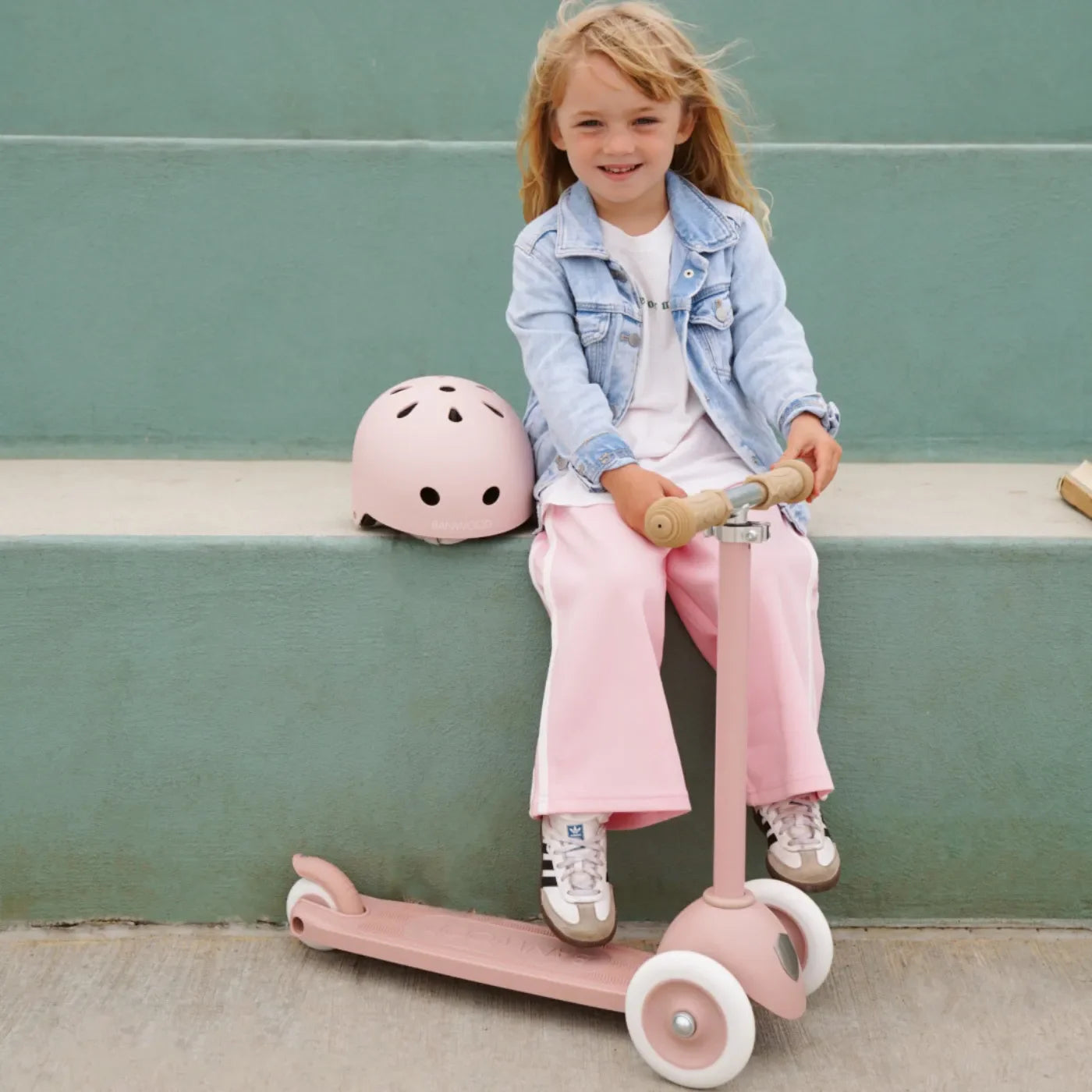 Banwood Eco Scooter Kids 3-Wheel Scooter (Dusty Rose)
