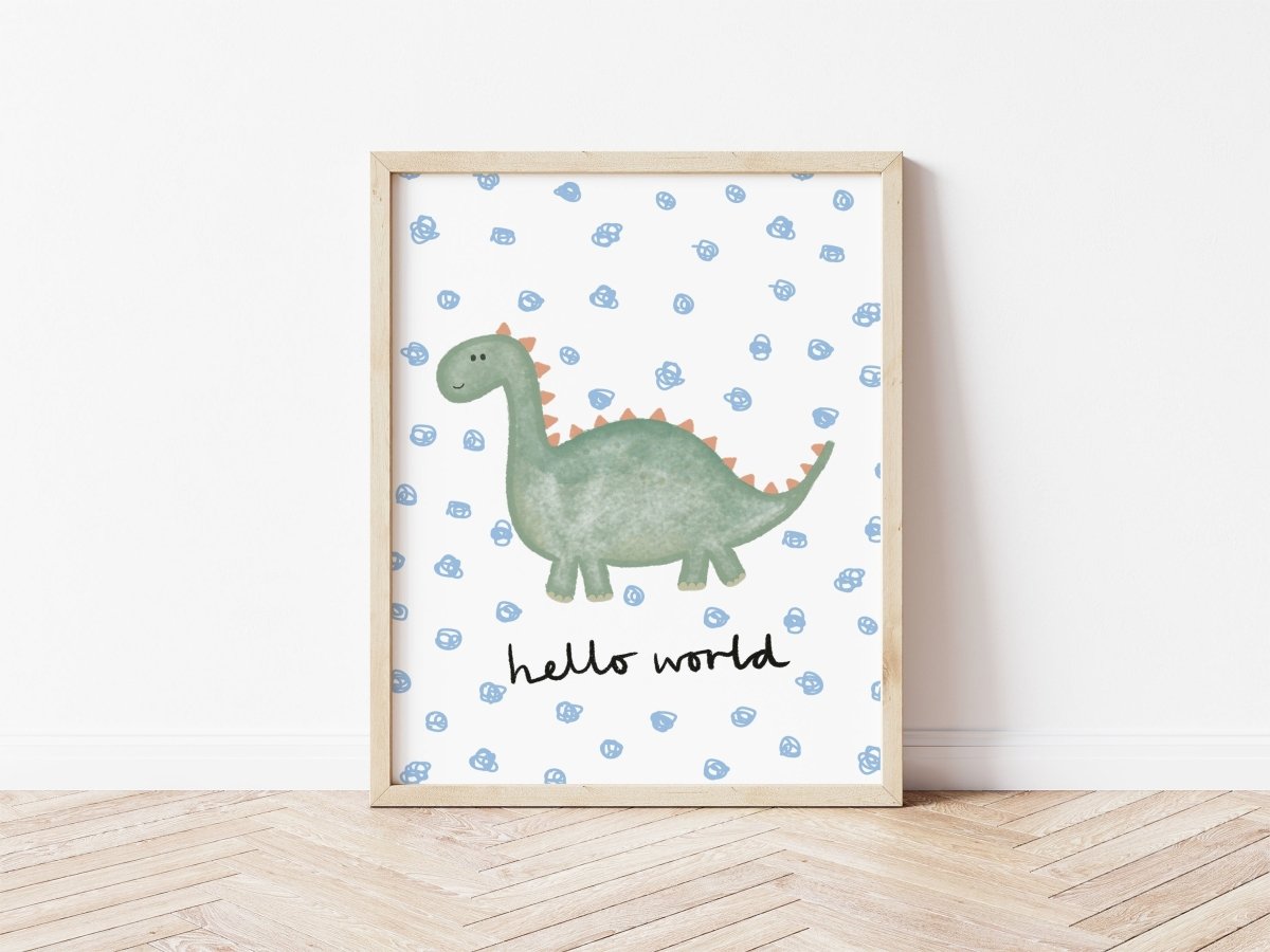 Happy Dinosaur - Spotty Hello World – for children, available at Learning Bugs UK