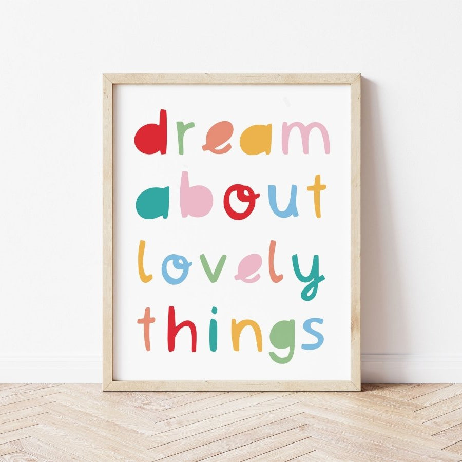 Dream About Lovely Things Spring Print – for children, available at Learning Bugs UK