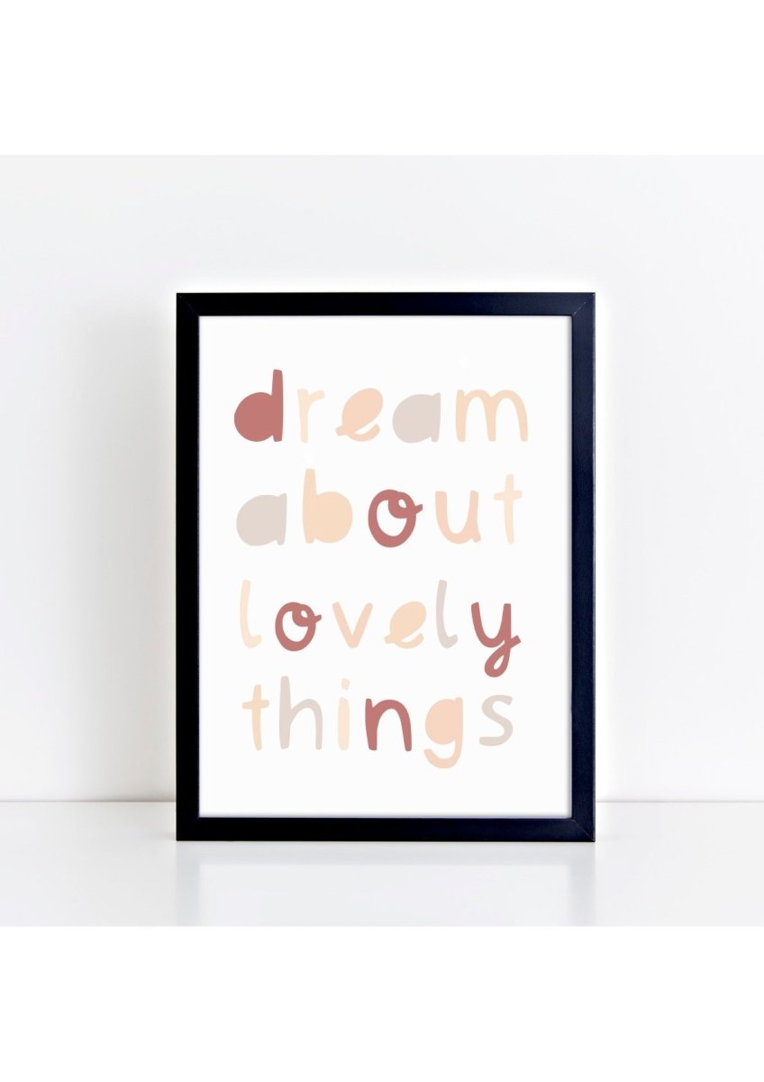 Dream About Lovely Things Boho Print – for children, available at Learning Bugs UK