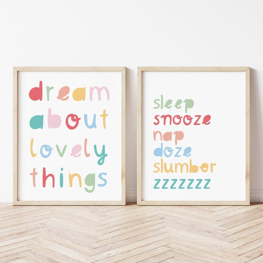 Dream About Lovely Things Spring Print – for children, available at Learning Bugs UK